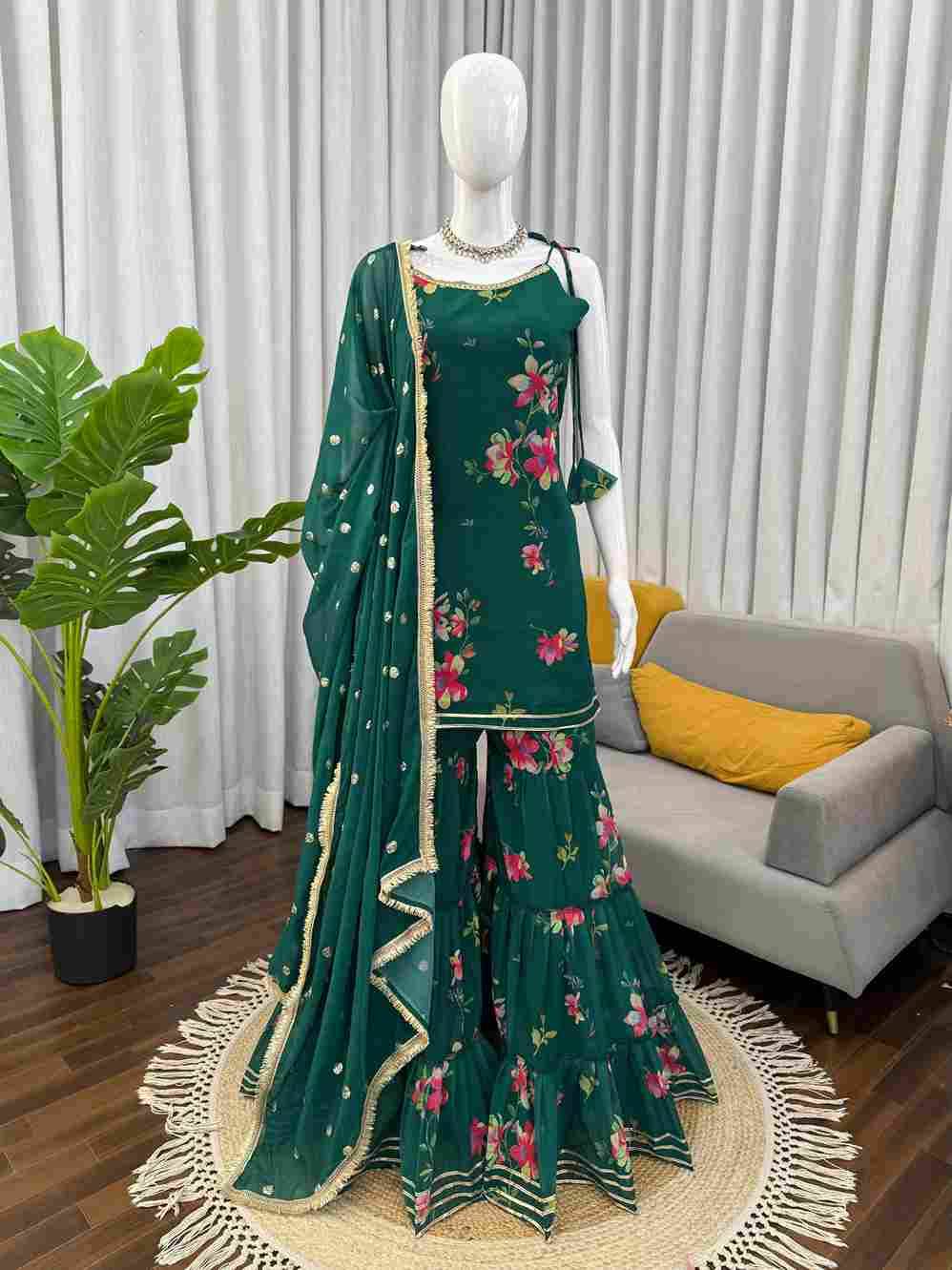 K-1562 By Fashid Wholesale Designer Suits Beautiful Fancy Colorful Stylish Party Wear & Occasional Wear Faux Georgette Dresses At Wholesale Price