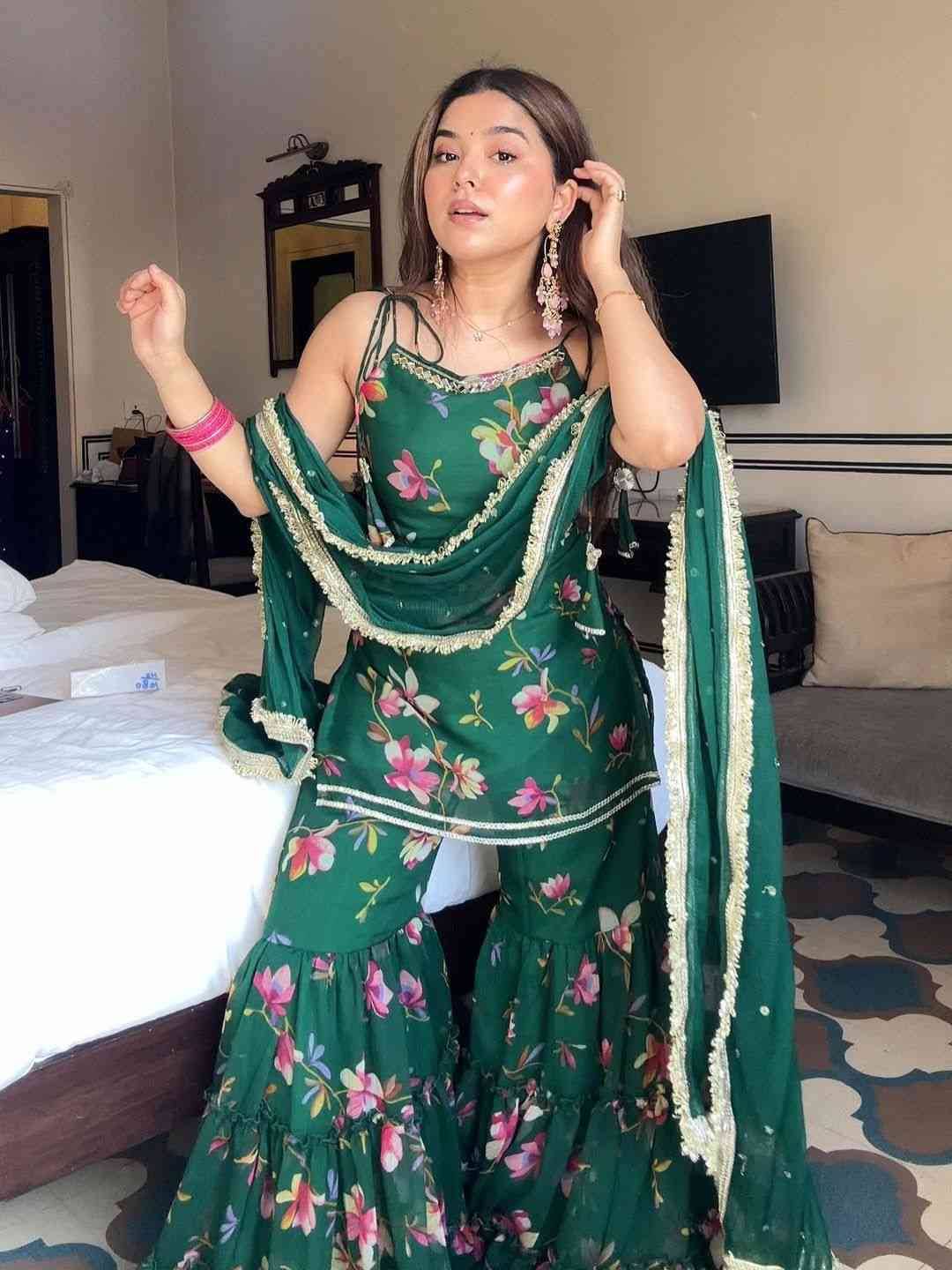 K-1562 By Fashid Wholesale Designer Suits Beautiful Fancy Colorful Stylish Party Wear & Occasional Wear Faux Georgette Dresses At Wholesale Price