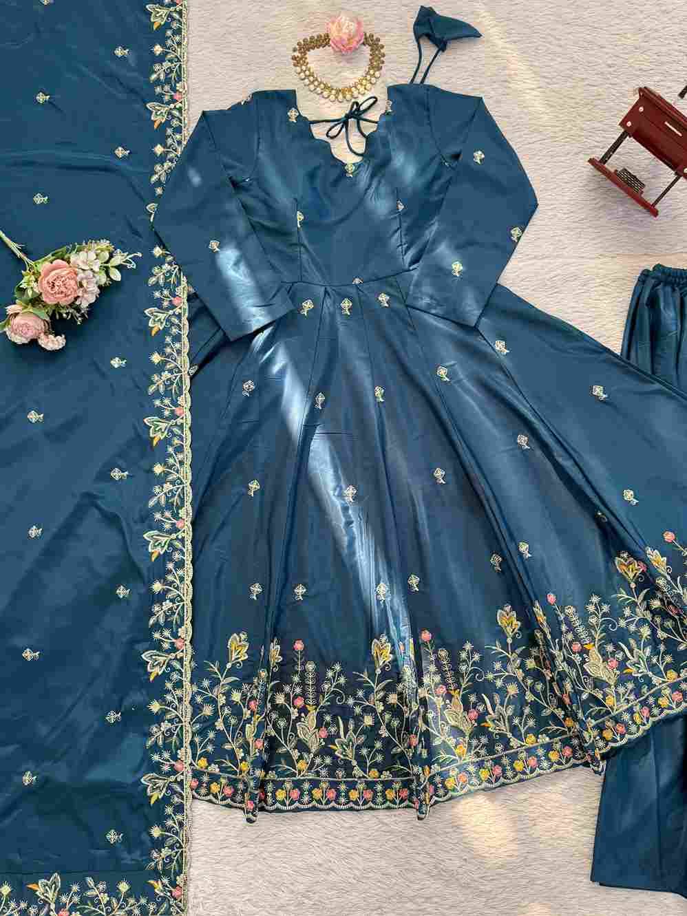 K-1556 By Fashid Wholesale 01 To 02 Series Special Indian Traditional Wear Collection Beautiful Stylish Fancy Colorful Party Wear & Occasional Wear Natural Crepe Silk Dresses At Wholesale Price