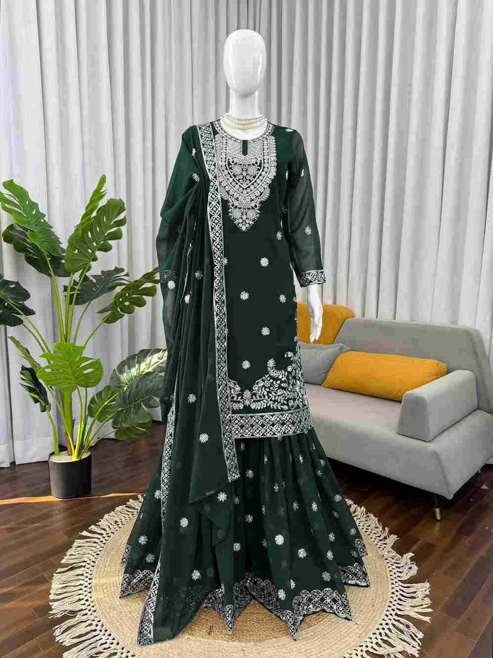 K-1561 By Fashid Wholesale 01 To 02 Series Special Indian Traditional Wear Collection Beautiful Stylish Fancy Colorful Party Wear & Occasional Wear Faux Georgette Dresses At Wholesale Price