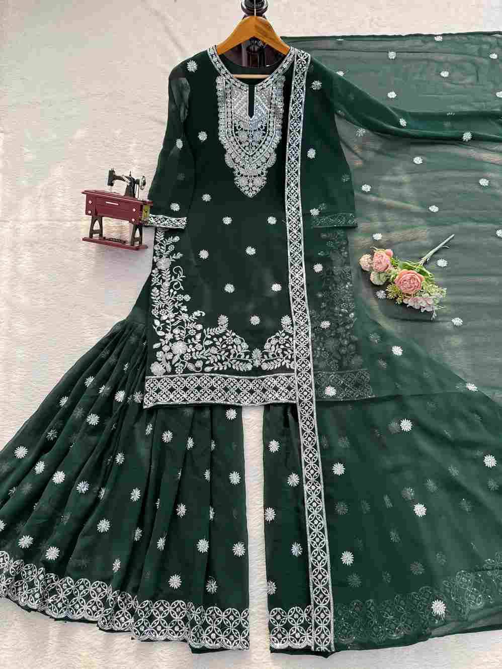 K-1561 By Fashid Wholesale 01 To 02 Series Special Indian Traditional Wear Collection Beautiful Stylish Fancy Colorful Party Wear & Occasional Wear Faux Georgette Dresses At Wholesale Price