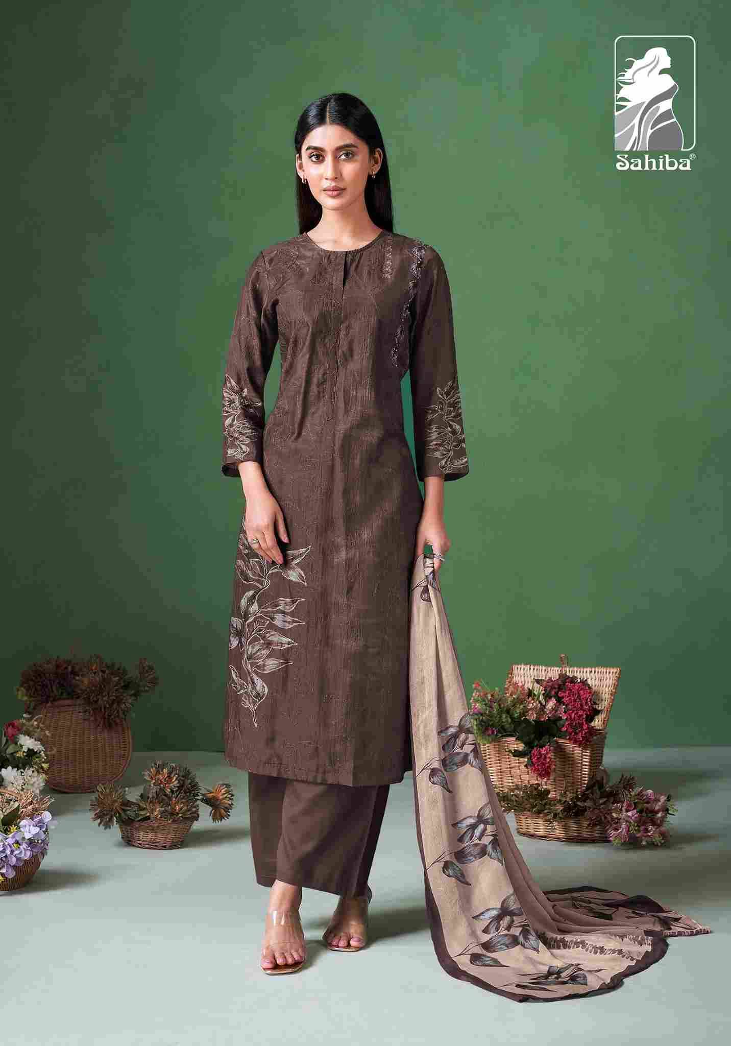 Sylvia By Sahiba Fabrics Beautiful Festive Suits Colorful Stylish Fancy Casual Wear & Ethnic Wear Pure Muslin Silk Print Dresses At Wholesale Price