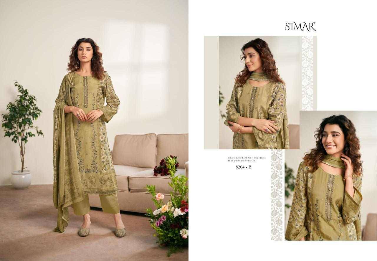 Ruvya By Simar 8204-A To 8204-D Series Beautiful Festive Suits Colorful Stylish Fancy Casual Wear & Ethnic Wear Premium Viscose Muslin Dresses At Wholesale Price