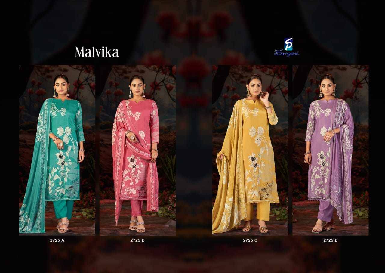 Malvika By Sargam Prints 2725-A To 2725-D Series Beautiful Festive Suits Stylish Fancy Colorful Casual Wear & Ethnic Wear Pure Muslin Dresses At Wholesale Price