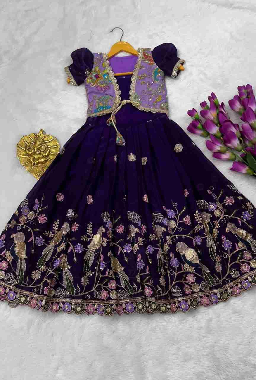 Pv-Kids-Gown Vol-36 By Fashid Wholesale 01 To 08 Series Designer Stylish Fancy Colorful Beautiful Party Wear & Ethnic Wear Collection Pure Silk Gowns At Wholesale Price