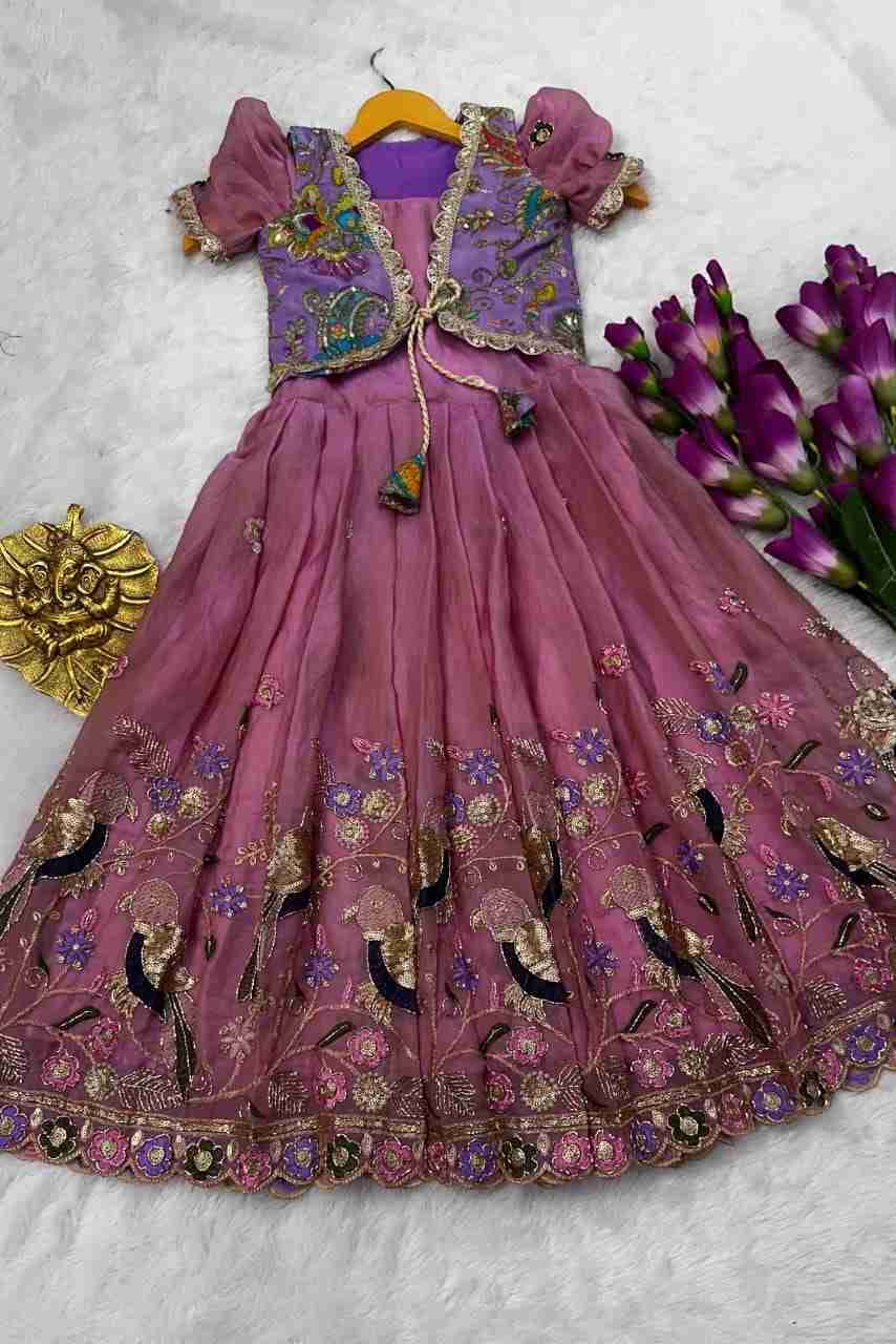 Pv-Kids-Gown Vol-36 By Fashid Wholesale 01 To 08 Series Designer Stylish Fancy Colorful Beautiful Party Wear & Ethnic Wear Collection Pure Silk Gowns At Wholesale Price