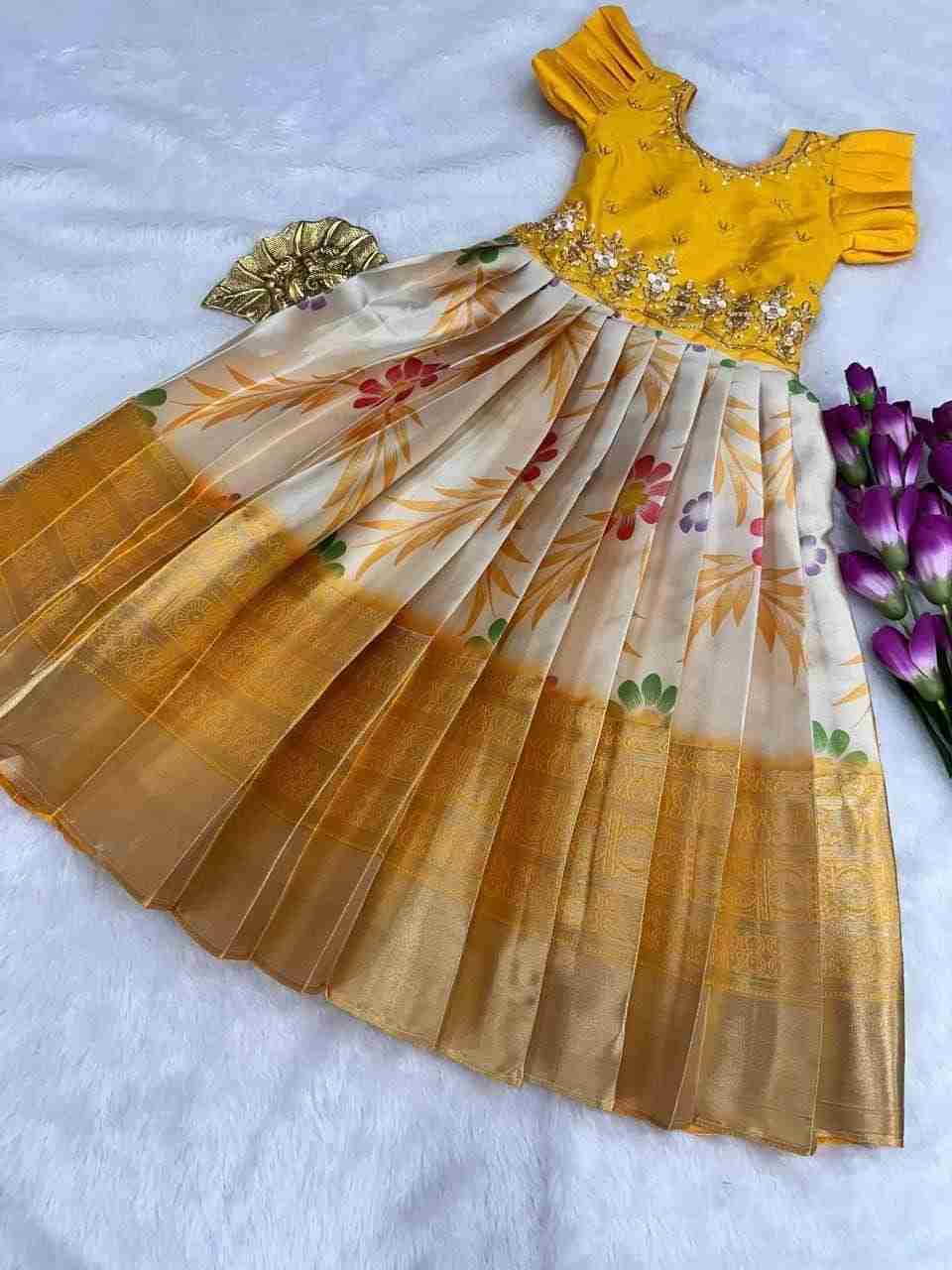 Pv-Kids-Gown Vol-40 By Fashid Wholesale 01 To 04 Series Designer Beautiful Collection Occasional Wear & Party Wear Pure Silk Gowns At Wholesale Price