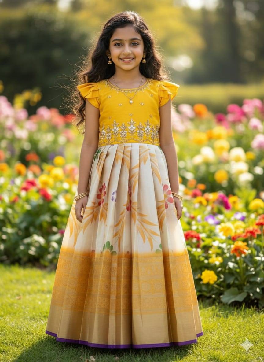 Pv-Kids-Gown Vol-40 By Fashid Wholesale 01 To 04 Series Designer Beautiful Collection Occasional Wear & Party Wear Pure Silk Gowns At Wholesale Price