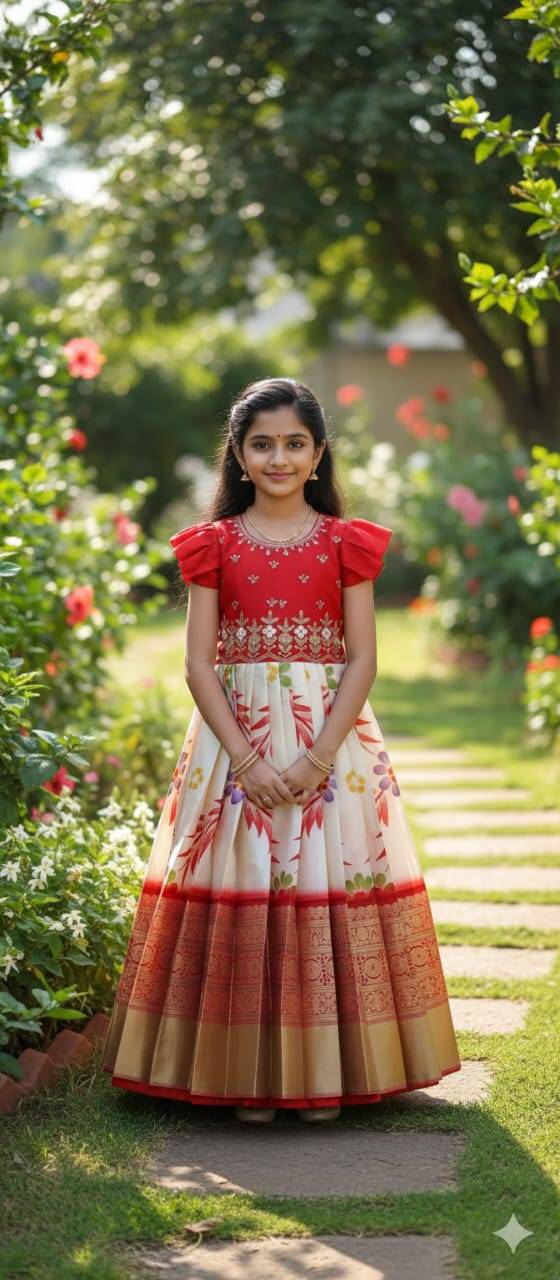 Pv-Kids-Gown Vol-40 By Fashid Wholesale 01 To 04 Series Designer Beautiful Collection Occasional Wear & Party Wear Pure Silk Gowns At Wholesale Price