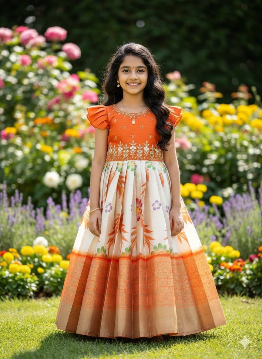 Pv-Kids-Gown Vol-40 By Fashid Wholesale 01 To 04 Series Designer Beautiful Collection Occasional Wear & Party Wear Pure Silk Gowns At Wholesale Price