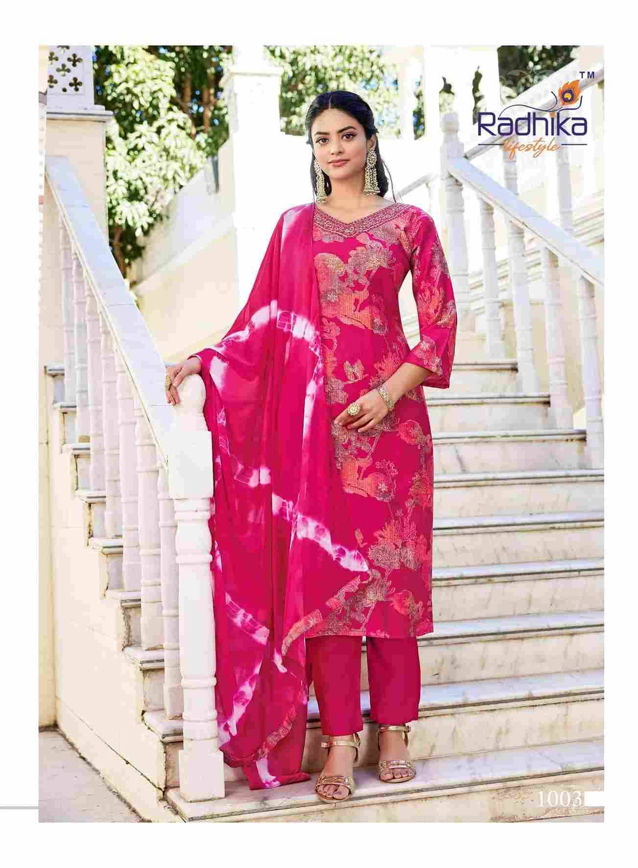 Suhag Vol-1 By Radhika Lifestyle 1001 To 1008 Series Beautiful Stylish Festive Suits Fancy Colorful Casual Wear & Ethnic Wear & Ready To Wear Berlin Dresses At Wholesale Price