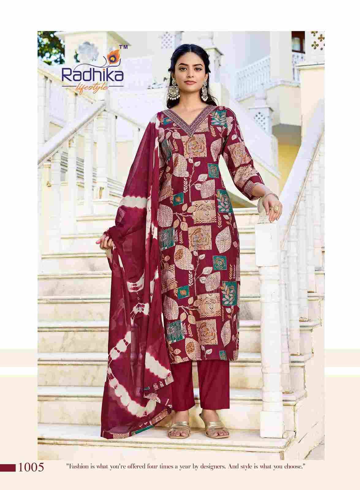 Suhag Vol-1 By Radhika Lifestyle 1001 To 1008 Series Beautiful Stylish Festive Suits Fancy Colorful Casual Wear & Ethnic Wear & Ready To Wear Berlin Dresses At Wholesale Price