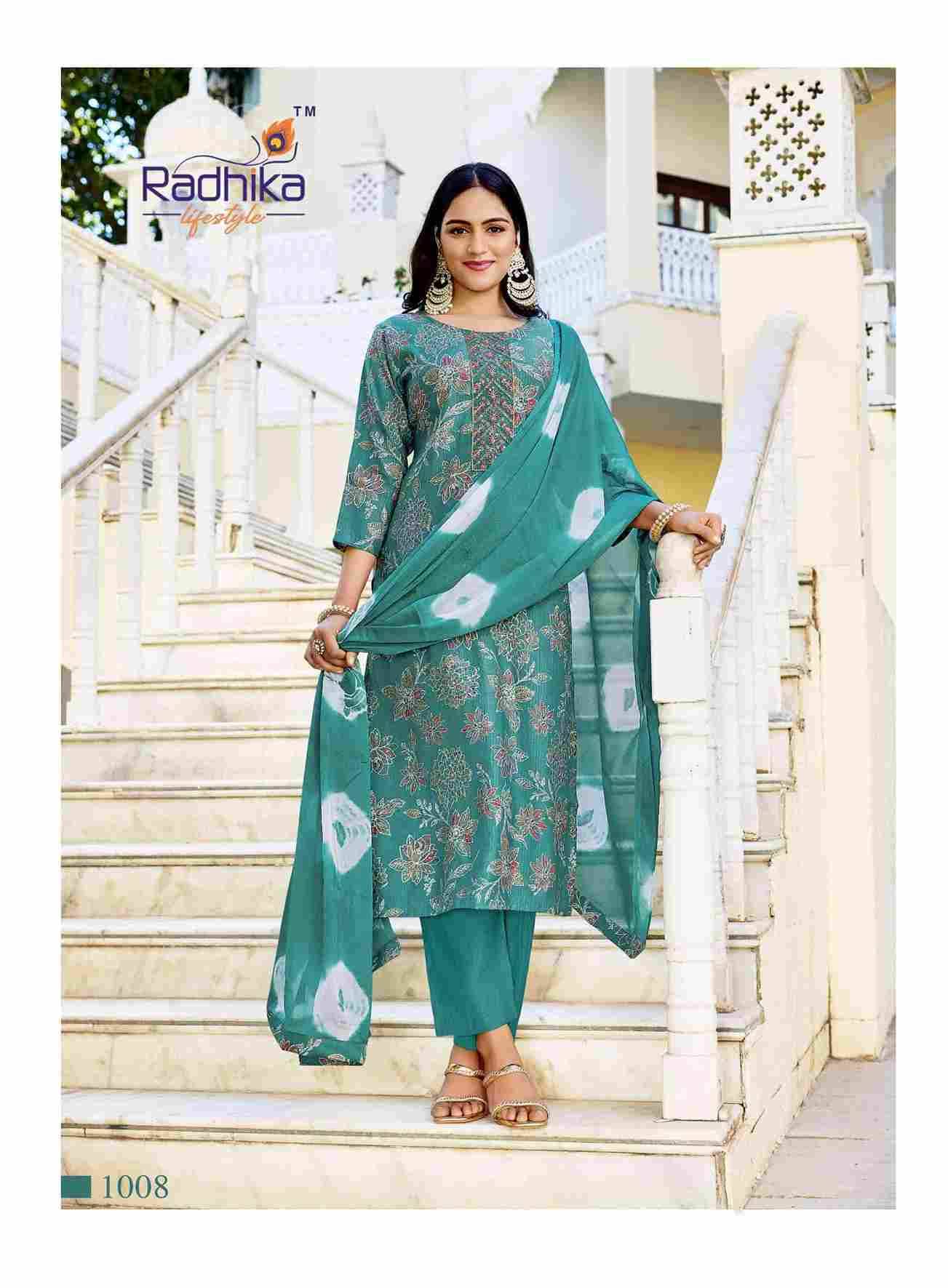 Suhag Vol-1 By Radhika Lifestyle 1001 To 1008 Series Beautiful Stylish Festive Suits Fancy Colorful Casual Wear & Ethnic Wear & Ready To Wear Berlin Dresses At Wholesale Price