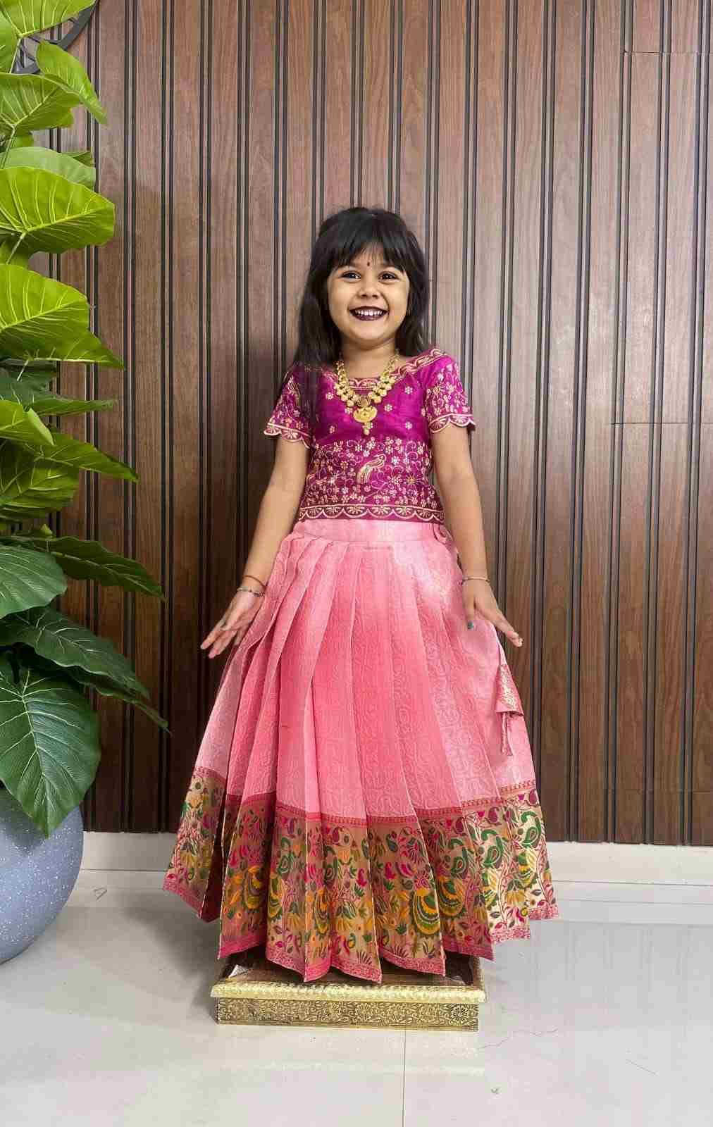 Pv-Kids Lehenga Vol-36 By Fashid Wholesale 01 To 04 Series Designer Beautiful Collection Occasional Wear & Party Wear Pure Silk Lehenga At Wholesale Price