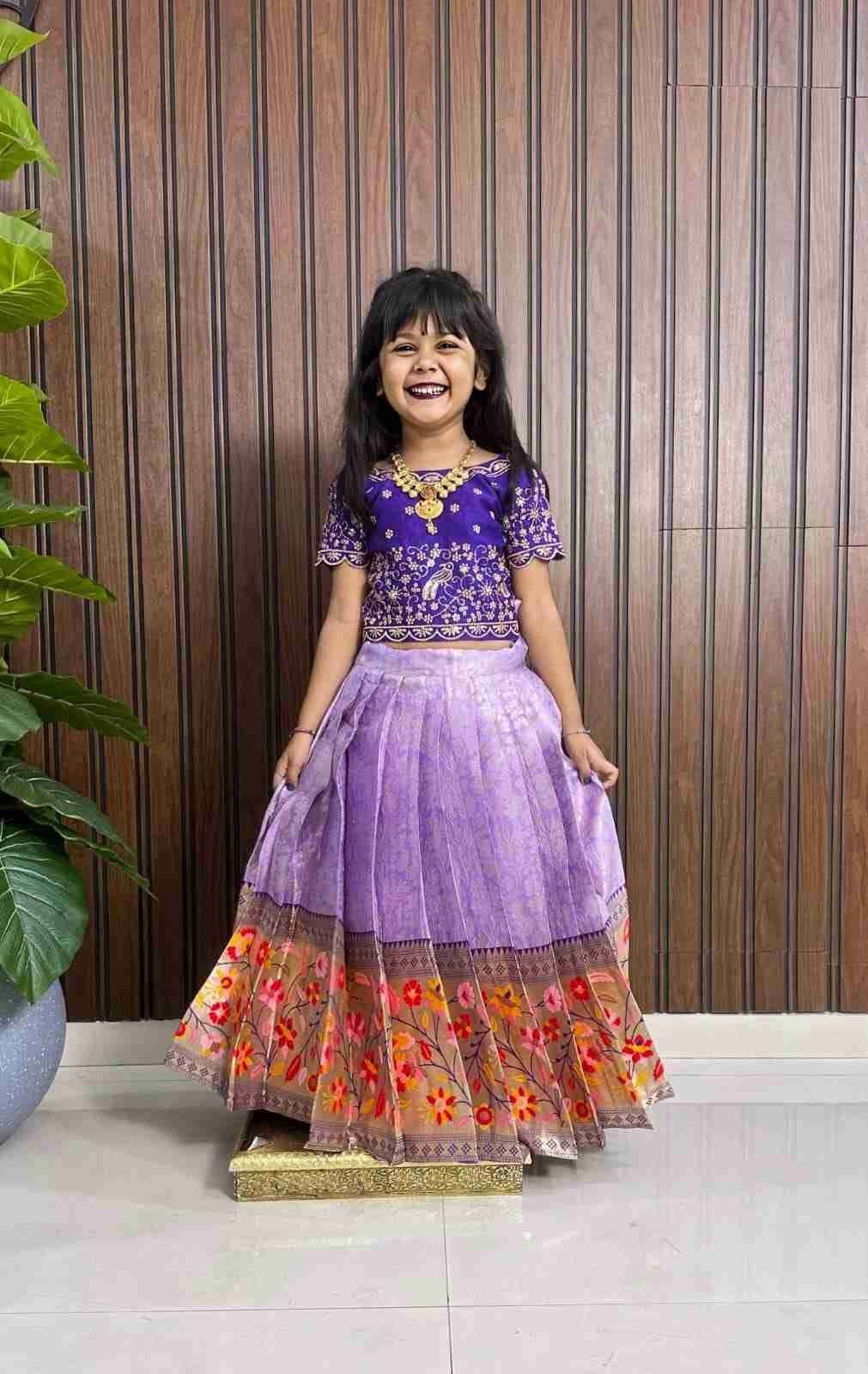 Pv-Kids Lehenga Vol-36 By Fashid Wholesale 01 To 04 Series Designer Beautiful Collection Occasional Wear & Party Wear Pure Silk Lehenga At Wholesale Price