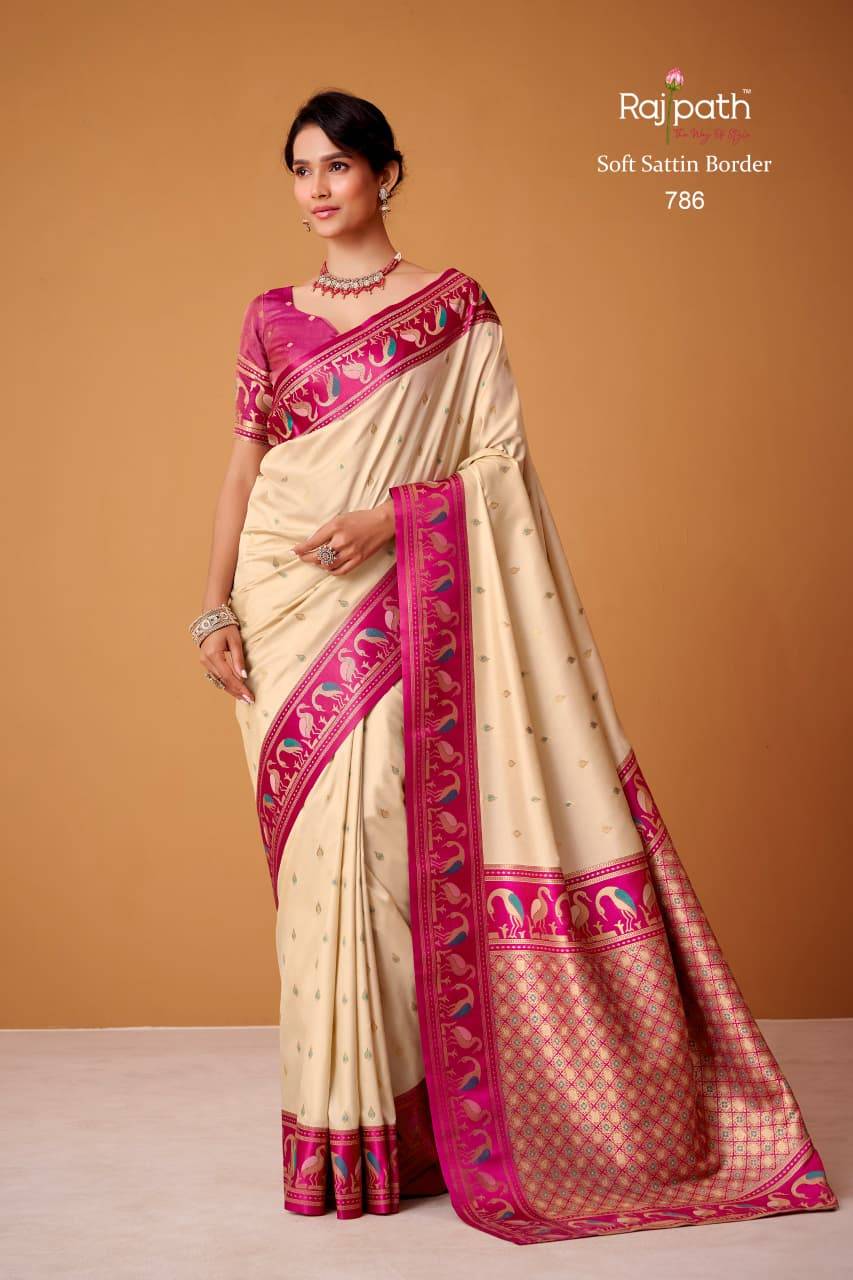 Flamingo By Rajpath 782 To 789 Series Indian Traditional Wear Collection Beautiful Stylish Fancy Colorful Party Wear & Occasional Wear Soft Satin Silk Sarees At Wholesale Price