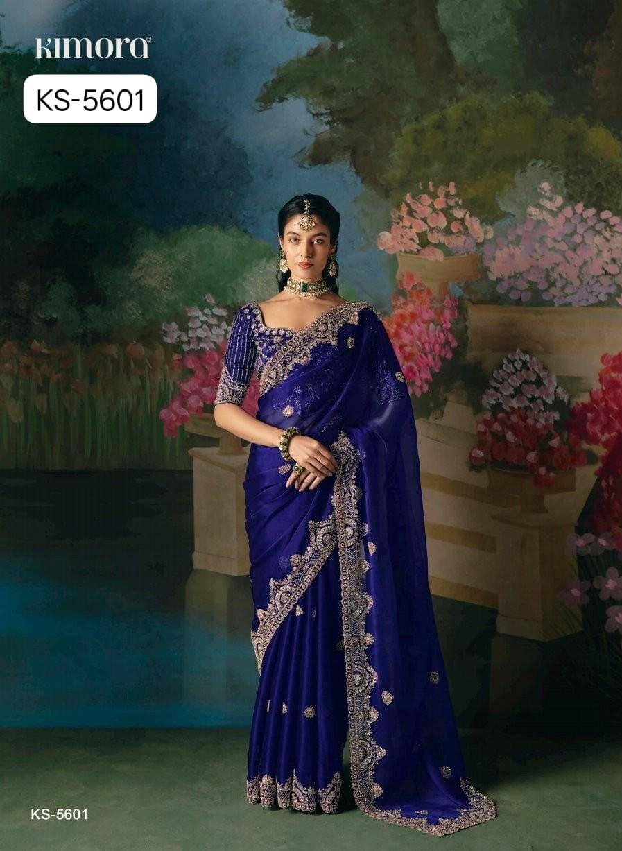 Iconic Vol-3 By Kimora Fashion 5601 To 5611 Series Indian Traditional Wear Collection Beautiful Stylish Fancy Colorful Party Wear & Occasional Wear Fancy Sarees At Wholesale Price
