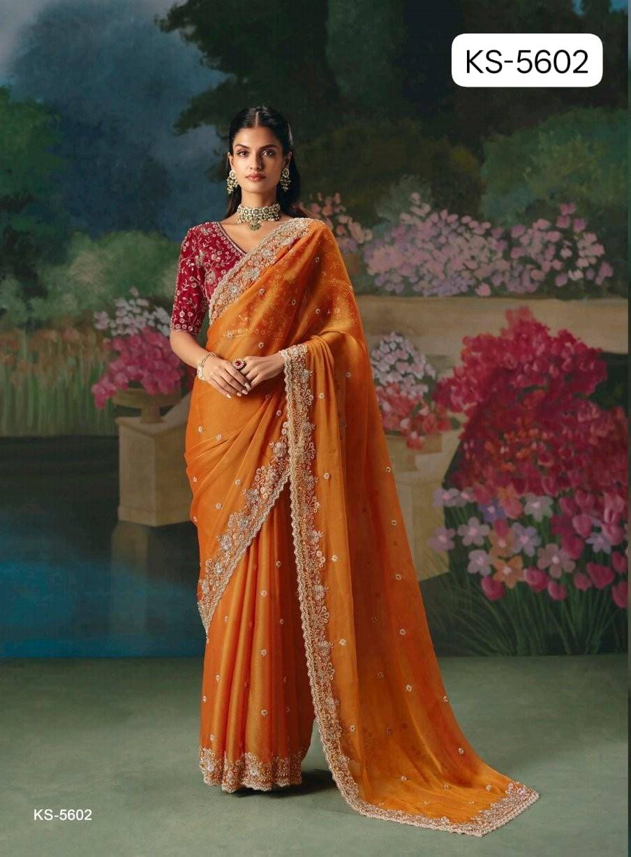 Iconic Vol-3 By Kimora Fashion 5601 To 5611 Series Indian Traditional Wear Collection Beautiful Stylish Fancy Colorful Party Wear & Occasional Wear Fancy Sarees At Wholesale Price