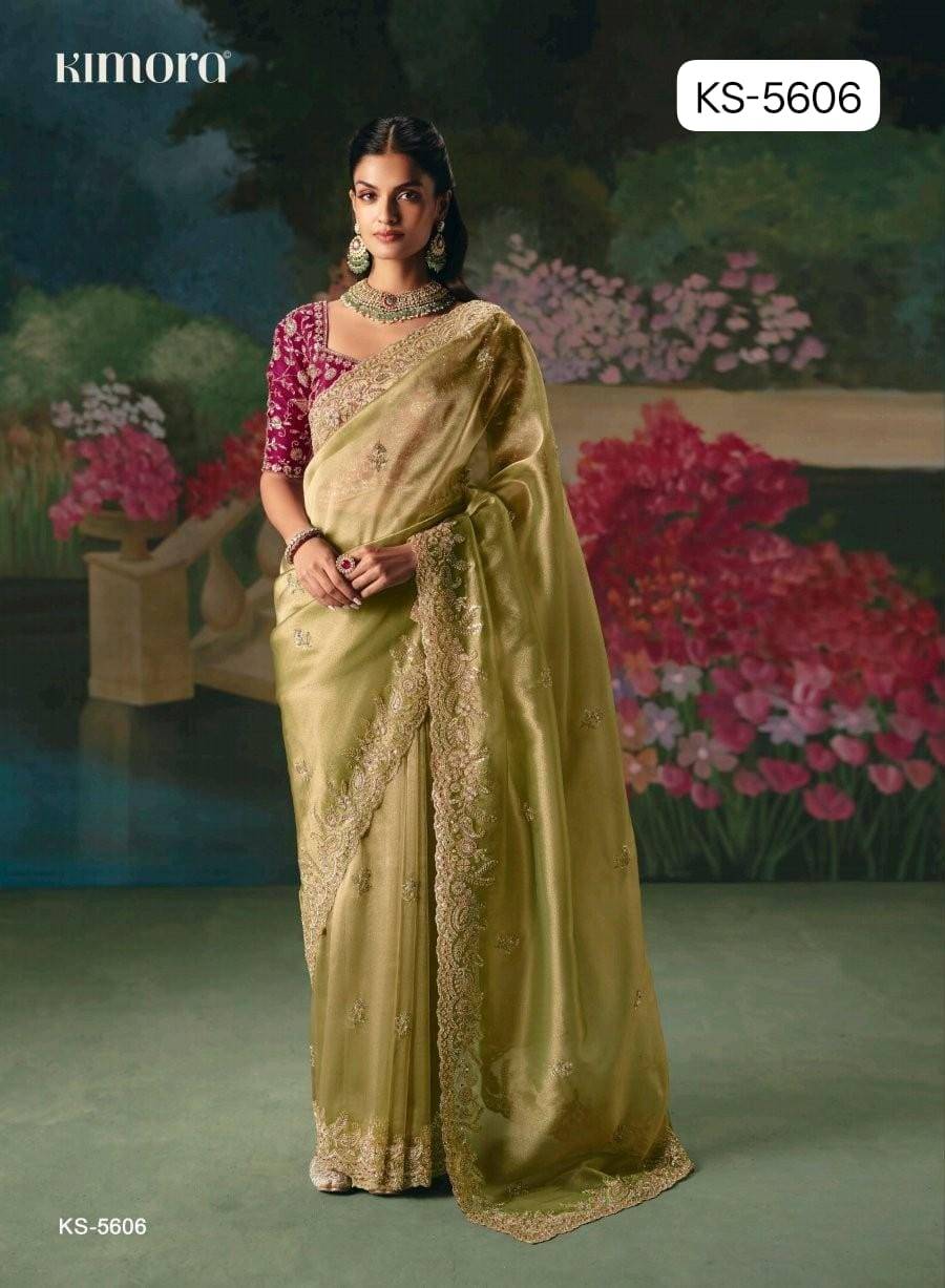 Iconic Vol-3 By Kimora Fashion 5601 To 5611 Series Indian Traditional Wear Collection Beautiful Stylish Fancy Colorful Party Wear & Occasional Wear Fancy Sarees At Wholesale Price