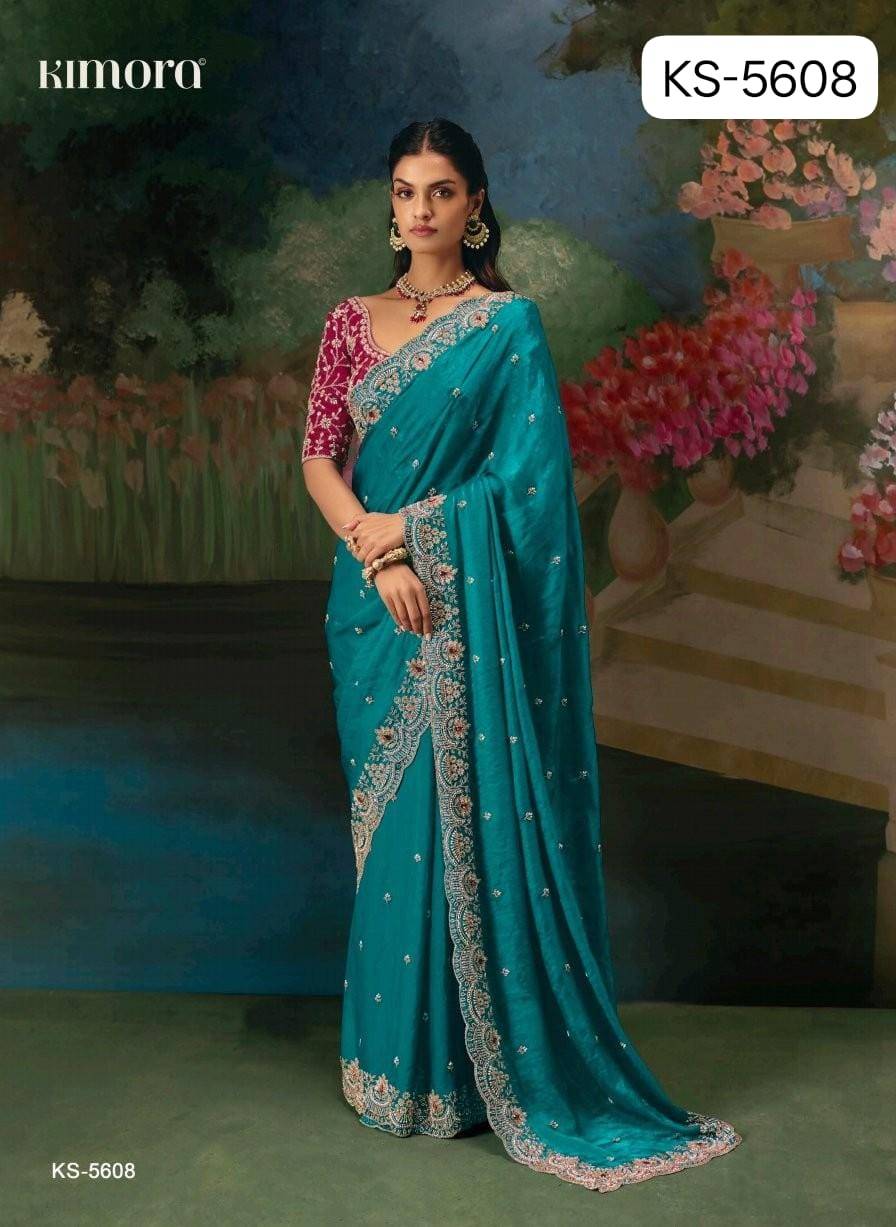 Iconic Vol-3 By Kimora Fashion 5601 To 5611 Series Indian Traditional Wear Collection Beautiful Stylish Fancy Colorful Party Wear & Occasional Wear Fancy Sarees At Wholesale Price