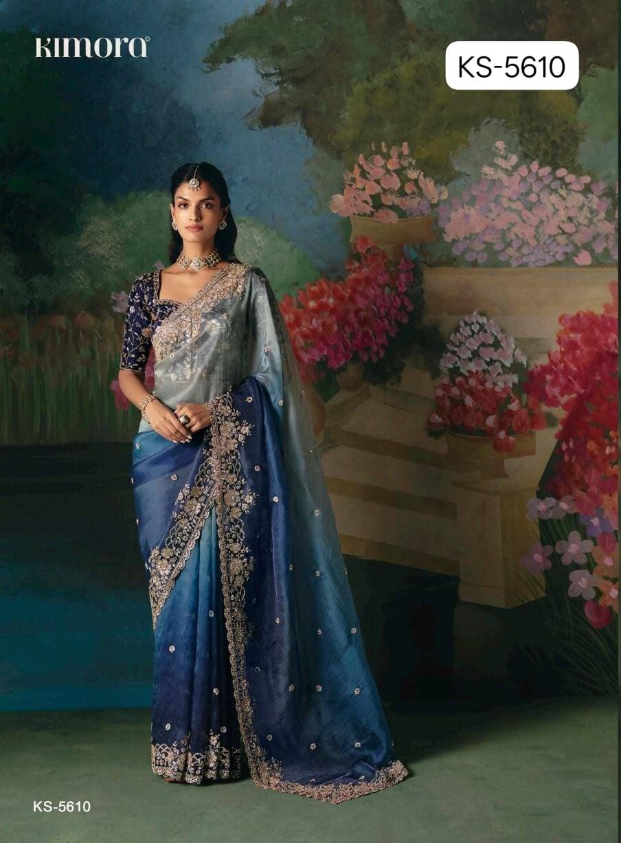 Iconic Vol-3 By Kimora Fashion 5601 To 5611 Series Indian Traditional Wear Collection Beautiful Stylish Fancy Colorful Party Wear & Occasional Wear Fancy Sarees At Wholesale Price