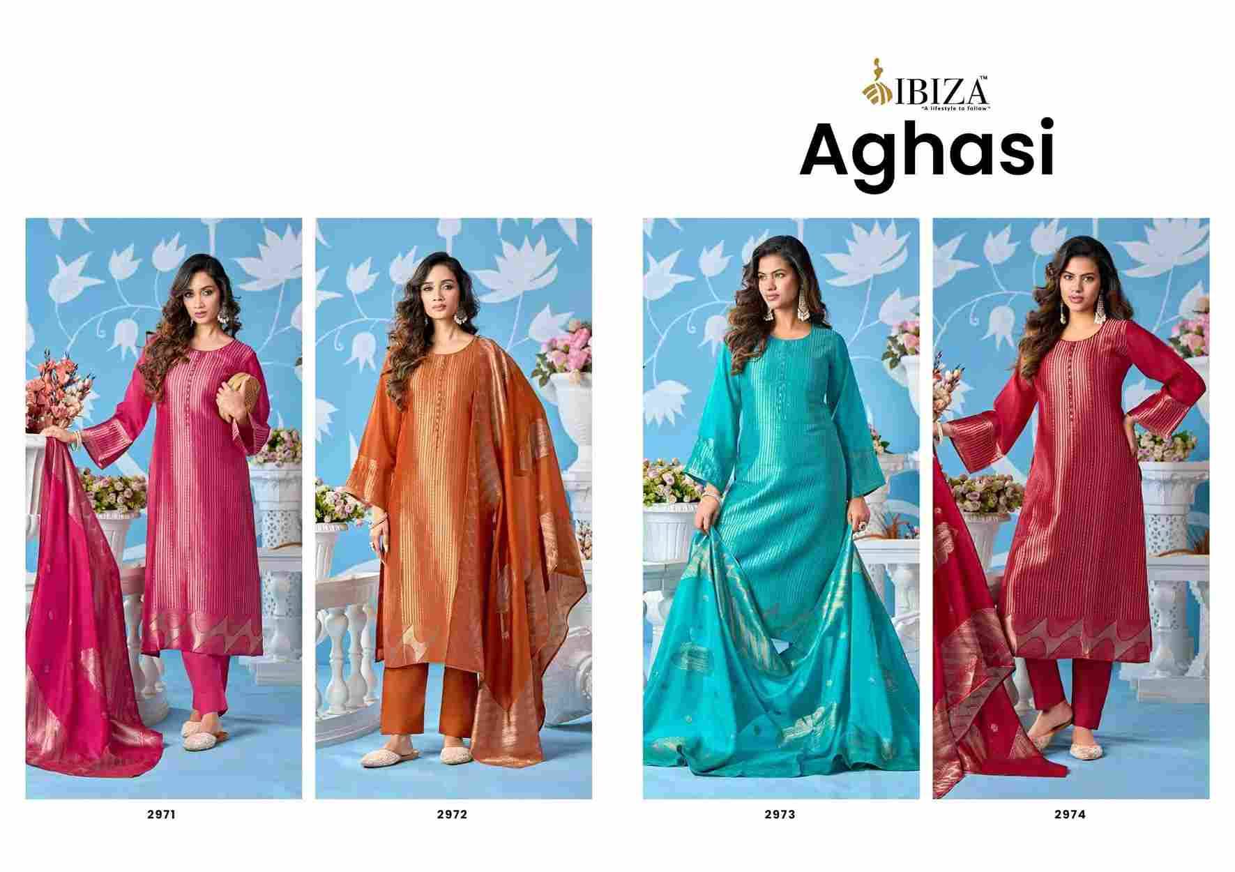 Aghasi By Ibiza 2971 To 2974 Series Designer Festive Suits Beautiful Fancy Stylish Colorful Party Wear & Occasional Wear Pure Bangalori Silk Jacquard Dresses At Wholesale Price