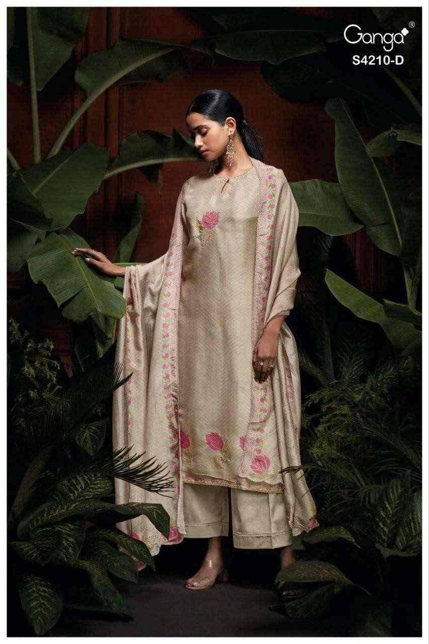 Serena-4210 By Ganga Fashion Beautiful Festive Suits Stylish Colorful Fancy Casual Wear & Ethnic Wear Premium Bemberg Silk Print Dresses At Wholesale Price