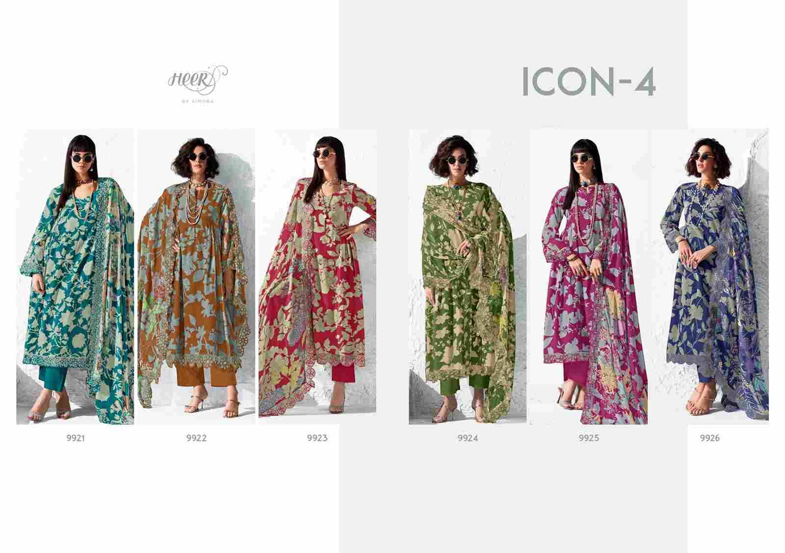 Icon Vol-4 By Kimora Fashion 9921 To 9926 Series Designer Festive Suits Collection Beautiful Stylish Fancy Colorful Party Wear & Occasional Wear Pure Muslin Dresses At Wholesale Price