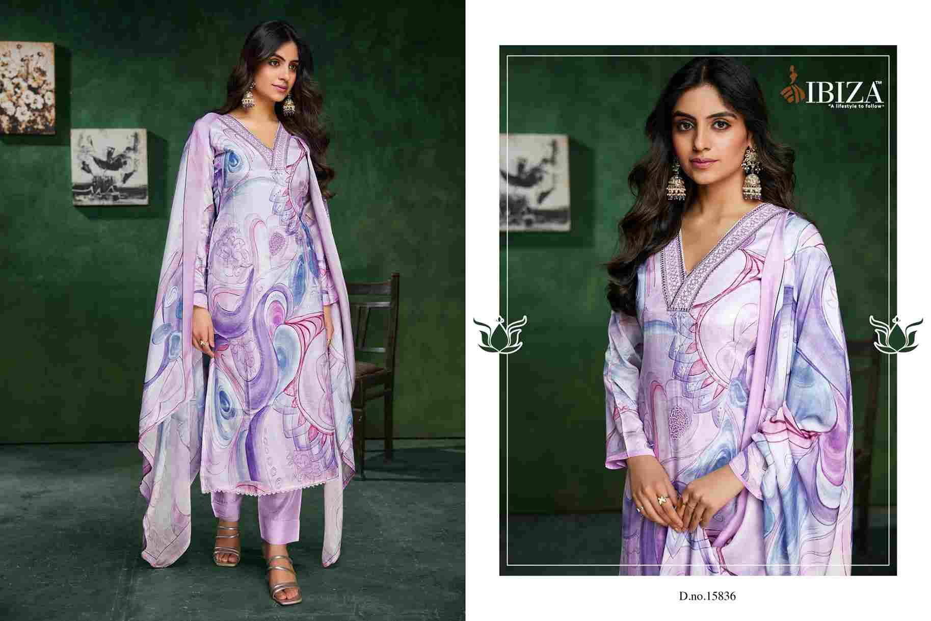 Flair Glory By Ibiza 15836 To 15839 Series Designer Festive Suits Beautiful Fancy Stylish Colorful Party Wear & Occasional Wear Pure Bemberg Muslin Dresses At Wholesale Price