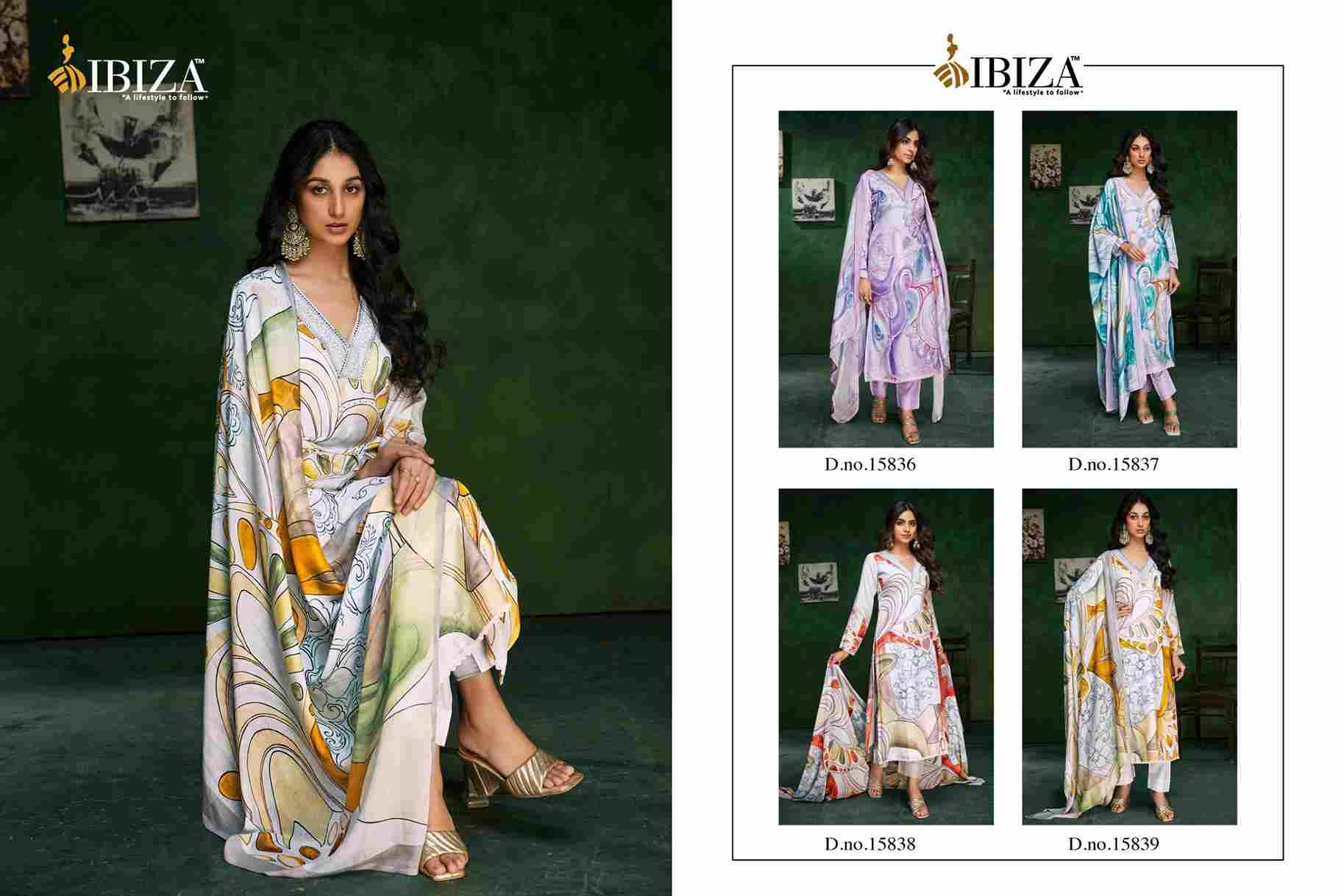 Flair Glory By Ibiza 15836 To 15839 Series Designer Festive Suits Beautiful Fancy Stylish Colorful Party Wear & Occasional Wear Pure Bemberg Muslin Dresses At Wholesale Price