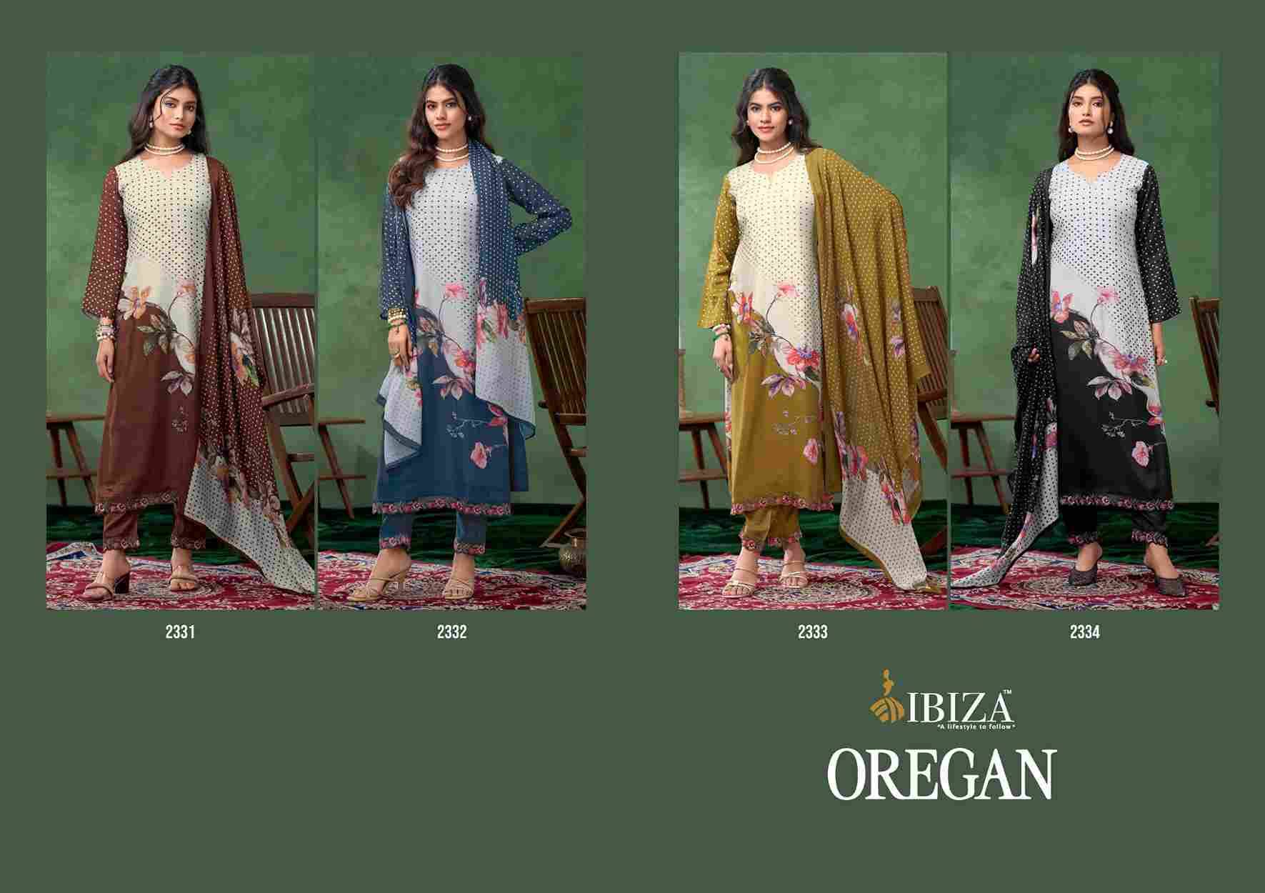 Oregan By Ibiza 2331 To 2334 Series Designer Festive Suits Beautiful Fancy Stylish Colorful Party Wear & Occasional Wear Pure Bemberg Muslin Dresses At Wholesale Price