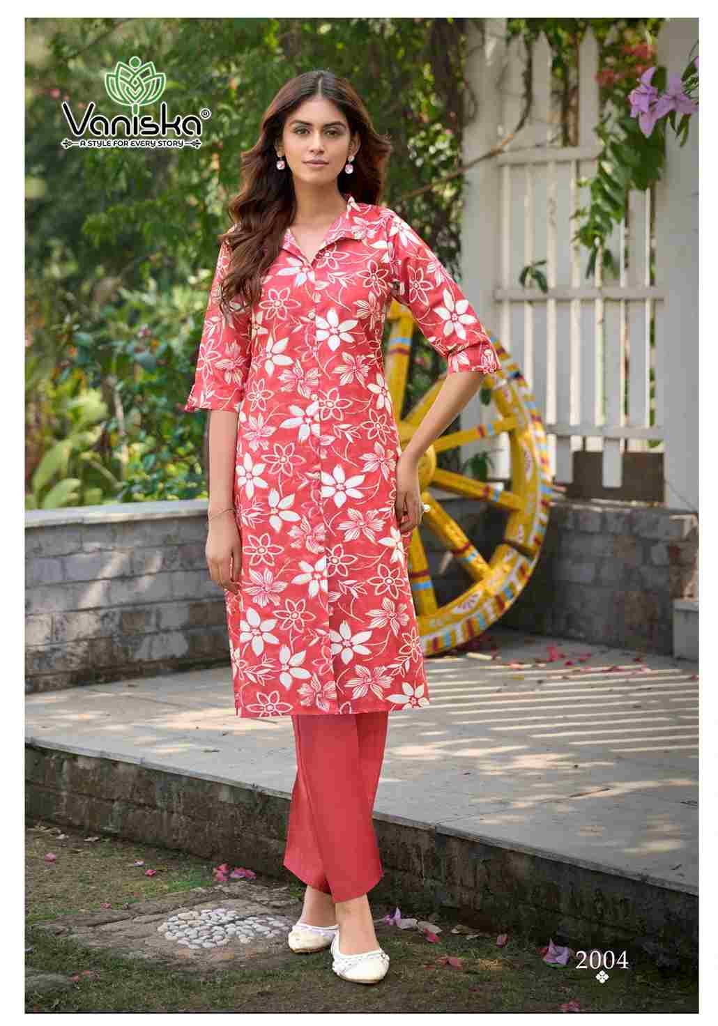 Flower Velly Vol-2 By Vaniska 2001 To 2008 Series Designer Stylish Fancy Colorful Beautiful Party Wear & Ethnic Wear Collection Vertican Print Kurtis With Bottom At Wholesale Price