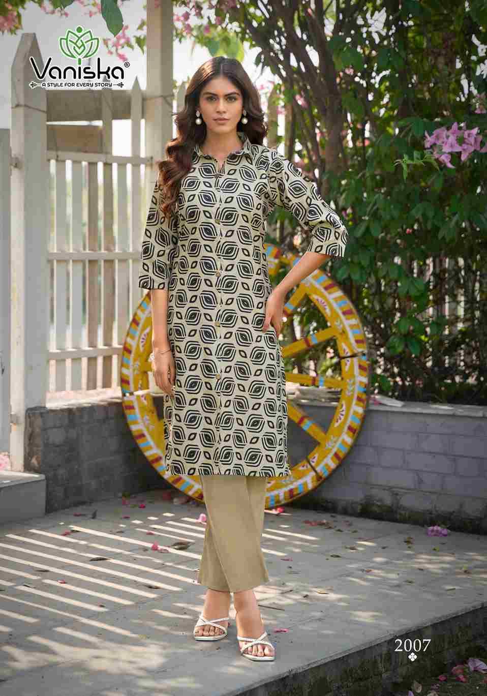Flower Velly Vol-2 By Vaniska 2001 To 2008 Series Designer Stylish Fancy Colorful Beautiful Party Wear & Ethnic Wear Collection Vertican Print Kurtis With Bottom At Wholesale Price