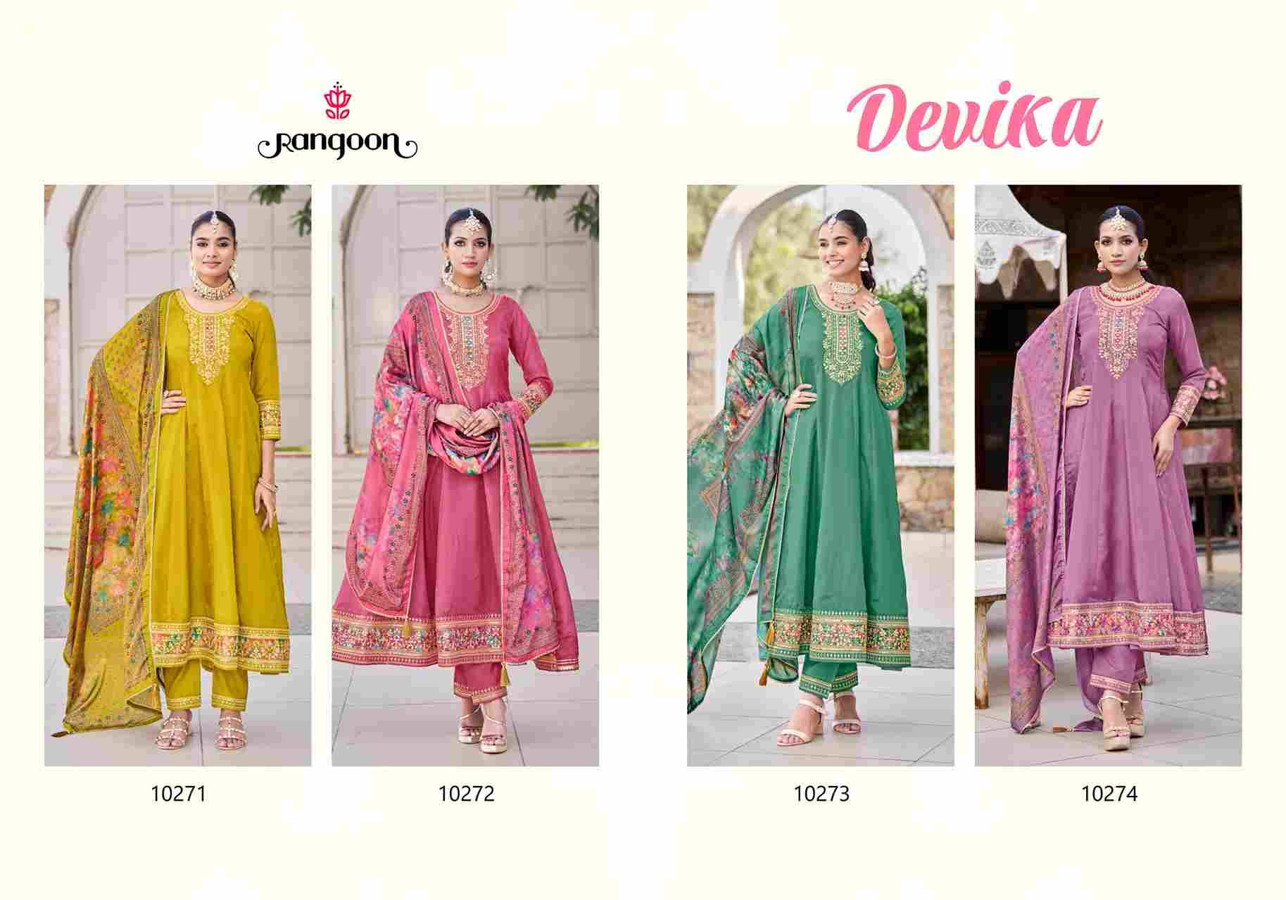 Devika By Rangoon 10271 To 10274 Series Beautiful Suits Colorful Stylish Fancy Casual Wear & Ethnic Wear Fancy Dresses At Wholesale Price