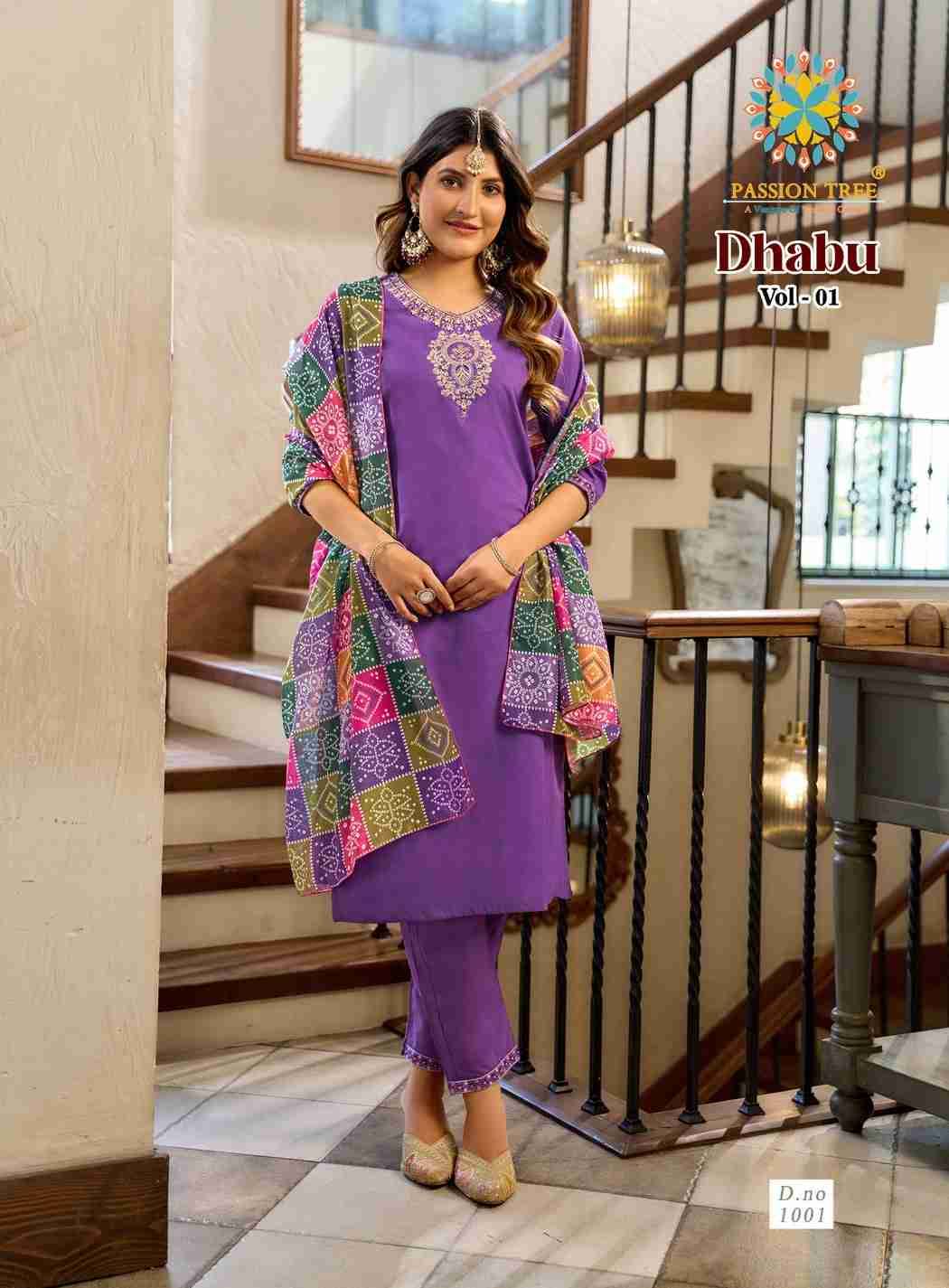 Dhabu Vol-1 By Passion Tree 1001 To 1008 Series Beautiful Stylish Festive Suits Fancy Colorful Casual Wear & Ethnic Wear & Ready To Wear Cotton Dresses At Wholesale Price