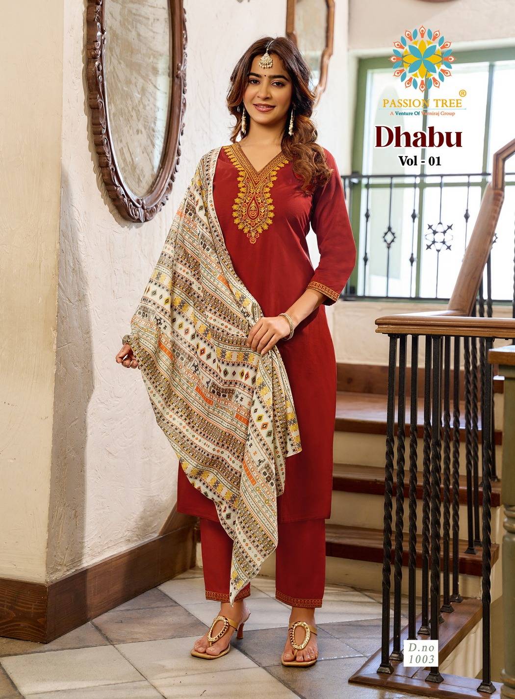 Dhabu Vol-1 By Passion Tree 1001 To 1008 Series Beautiful Stylish Festive Suits Fancy Colorful Casual Wear & Ethnic Wear & Ready To Wear Cotton Dresses At Wholesale Price