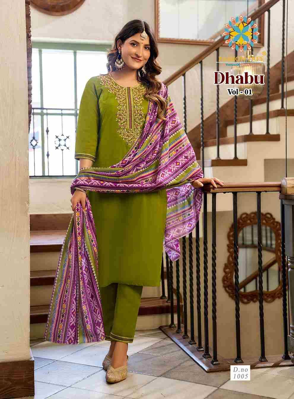 Dhabu Vol-1 By Passion Tree 1001 To 1008 Series Beautiful Stylish Festive Suits Fancy Colorful Casual Wear & Ethnic Wear & Ready To Wear Cotton Dresses At Wholesale Price