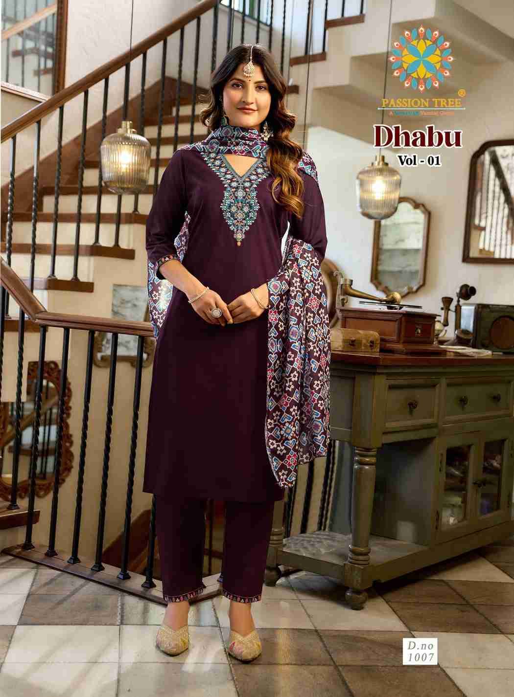 Dhabu Vol-1 By Passion Tree 1001 To 1008 Series Beautiful Stylish Festive Suits Fancy Colorful Casual Wear & Ethnic Wear & Ready To Wear Cotton Dresses At Wholesale Price