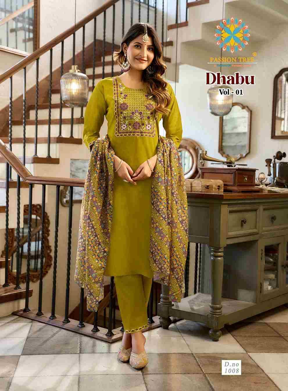 Dhabu Vol-1 By Passion Tree 1001 To 1008 Series Beautiful Stylish Festive Suits Fancy Colorful Casual Wear & Ethnic Wear & Ready To Wear Cotton Dresses At Wholesale Price