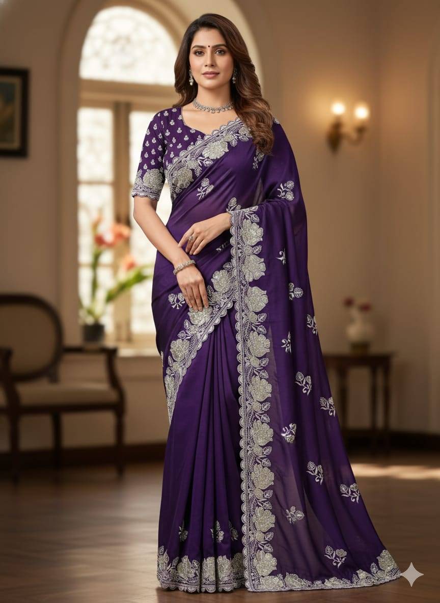Pc-75 By Fashid Wholesale 01 To 04 Series Indian Traditional Wear Collection Beautiful Stylish Fancy Colorful Party Wear & Occasional Wear Pure Soft Space Satin Silk Sarees At Wholesale Price