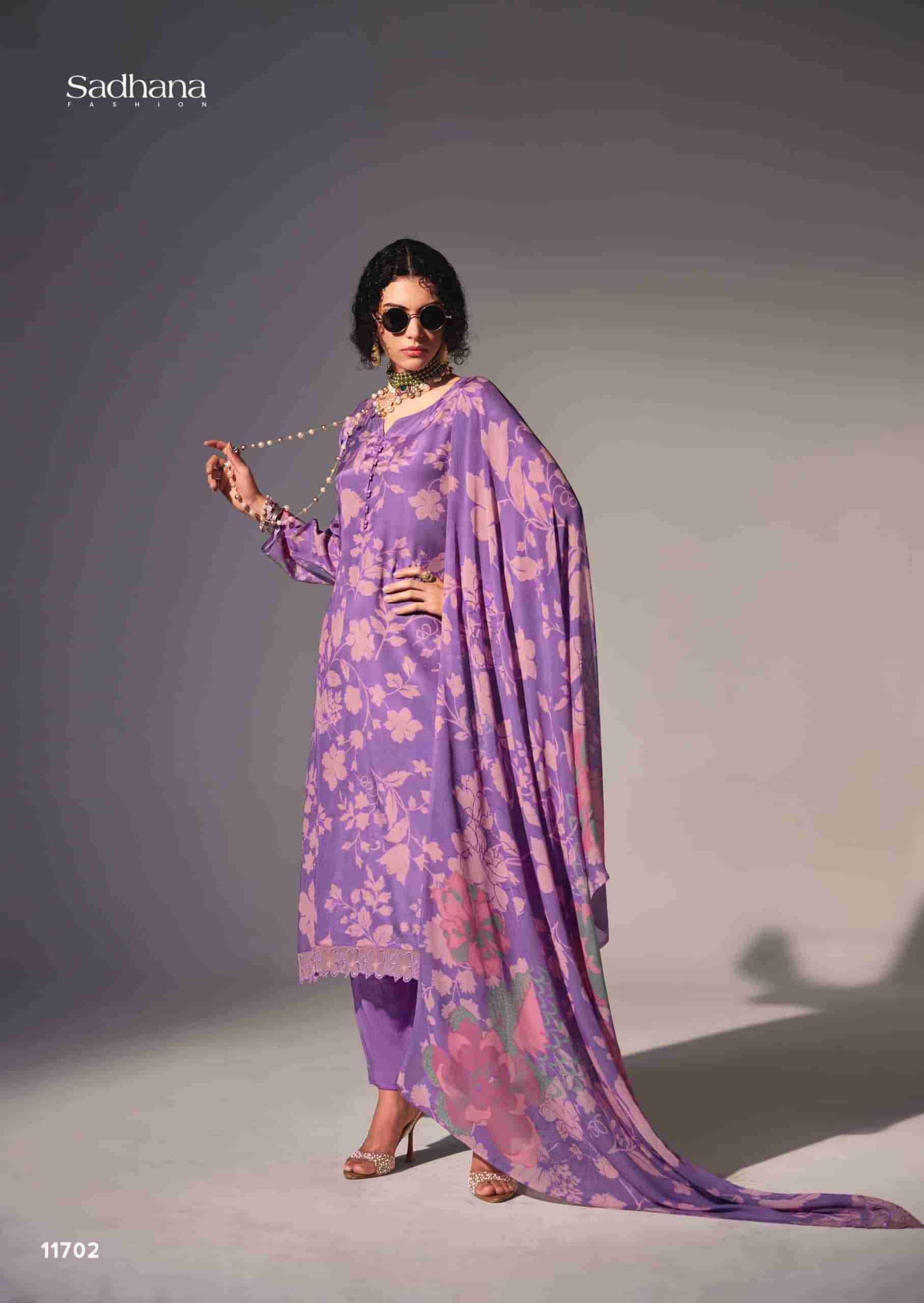 Nimri By Sadhana Fashion 11701 To 11706 Series Designer Festive Suits Beautiful Fancy Stylish Colorful Party Wear & Occasional Wear Pure Muslin Silk Print Dresses At Wholesale Price