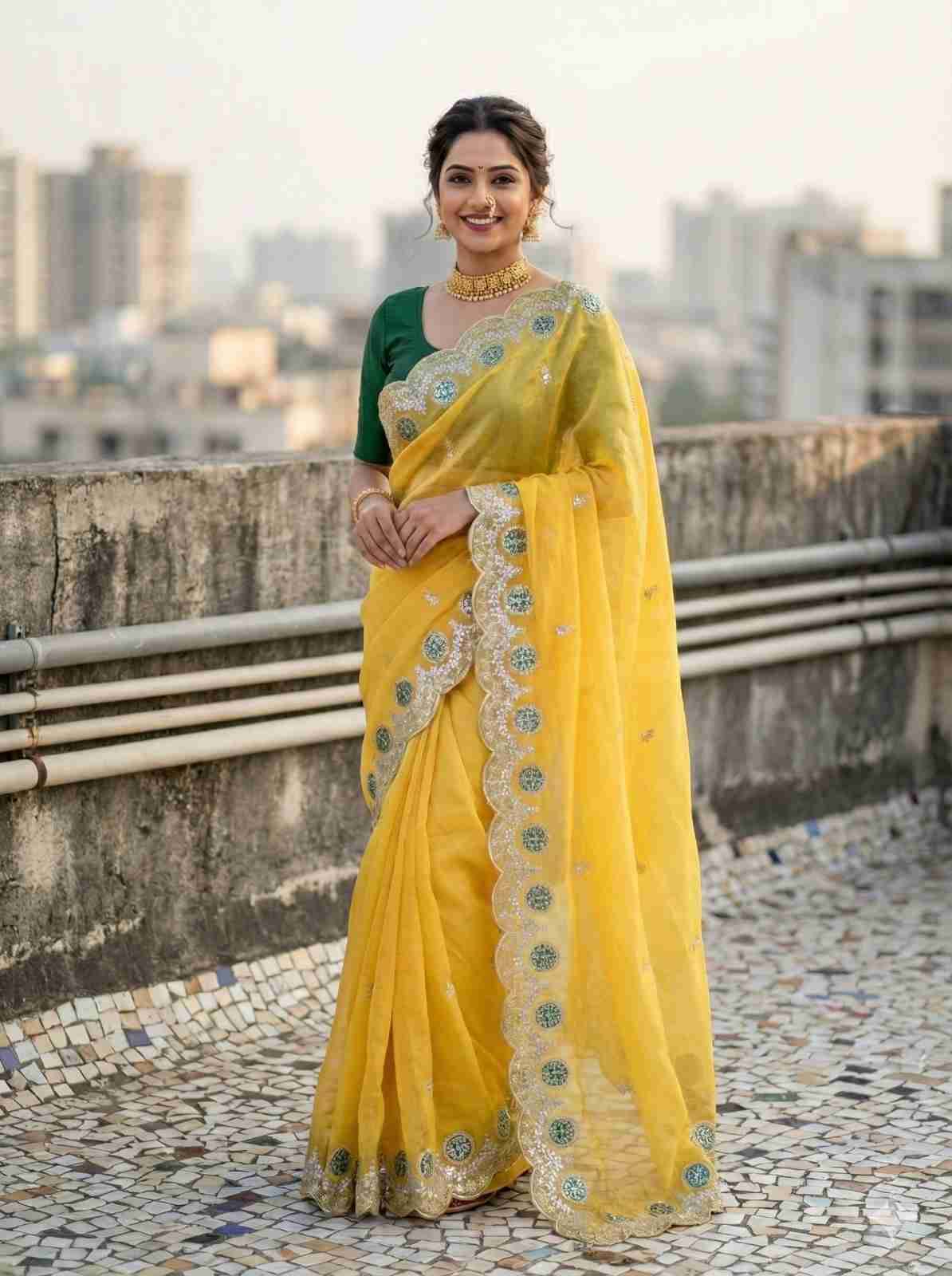 Vs-Nagma By Fashid Wholesale 01 To 05 Series Indian Traditional Wear Collection Beautiful Stylish Fancy Colorful Party Wear & Occasional Wear Gold Crush Sarees At Wholesale Price