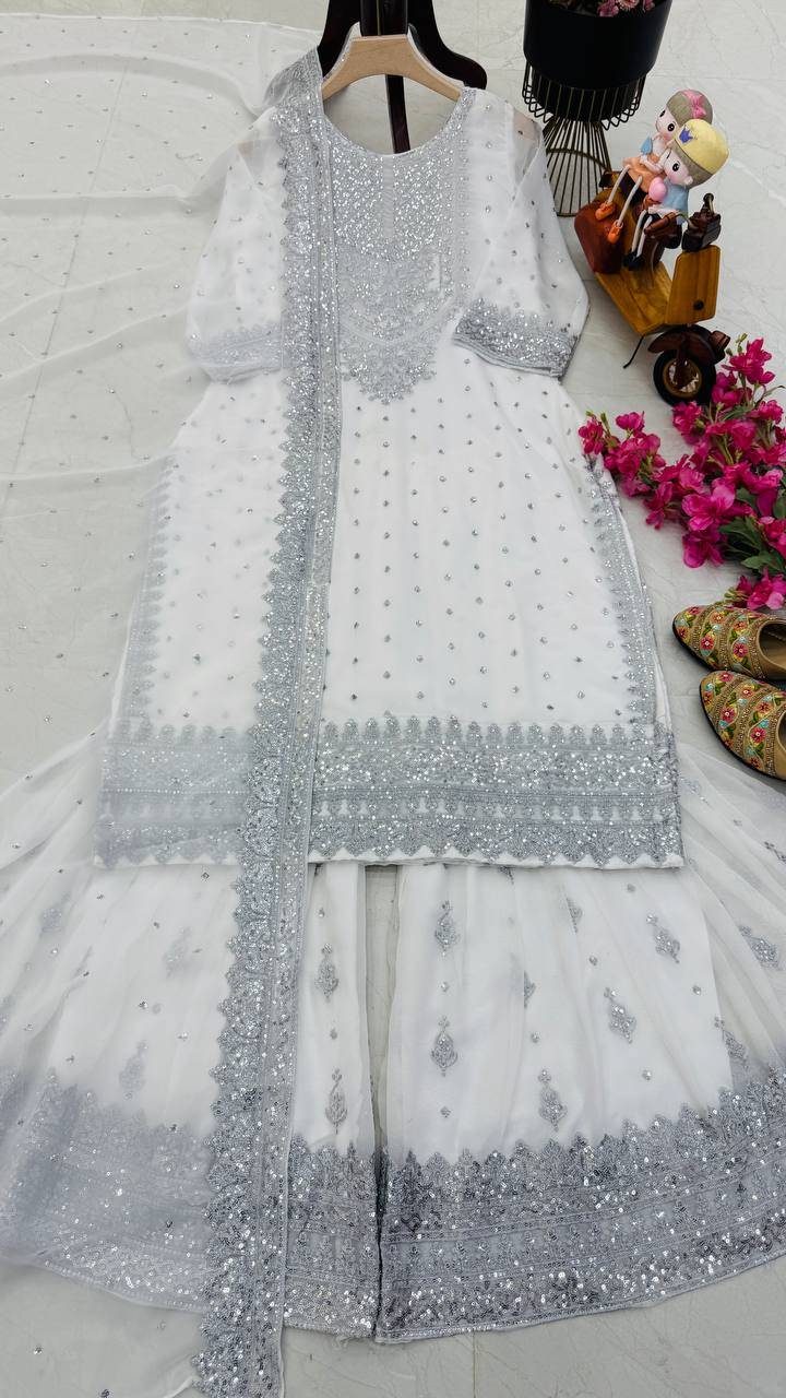 Zf-5041 By Fashid Wholesale 01 To 03 Series Beautiful Colorful Fancy Wedding Collection Occasional Wear & Party Wear Faux Georgette Dresses At Wholesale Price