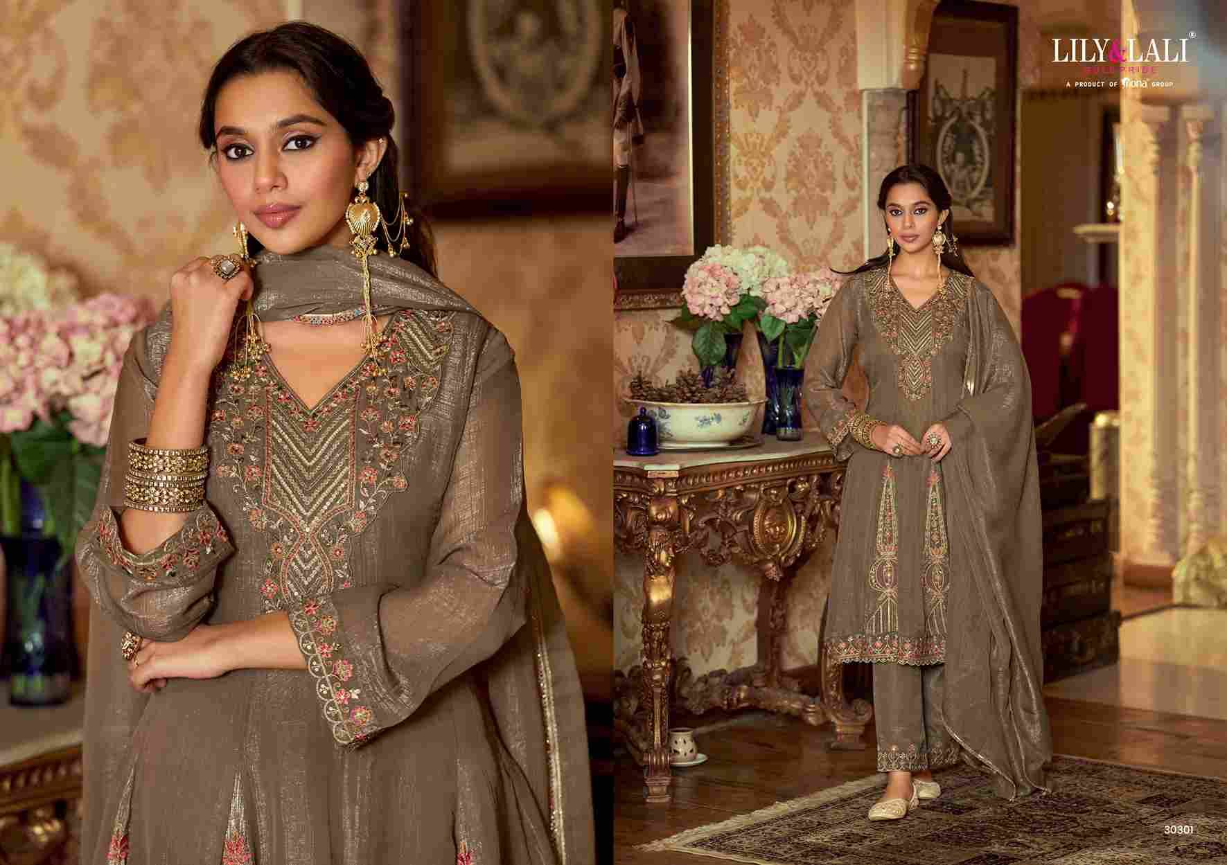 Gulnaar By Lily And Lali 30301 To 30304 Series Beautiful Festive Suits Colorful Stylish Fancy Casual Wear & Ethnic Wear Fancy Silk Embroidery Dresses At Wholesale Price