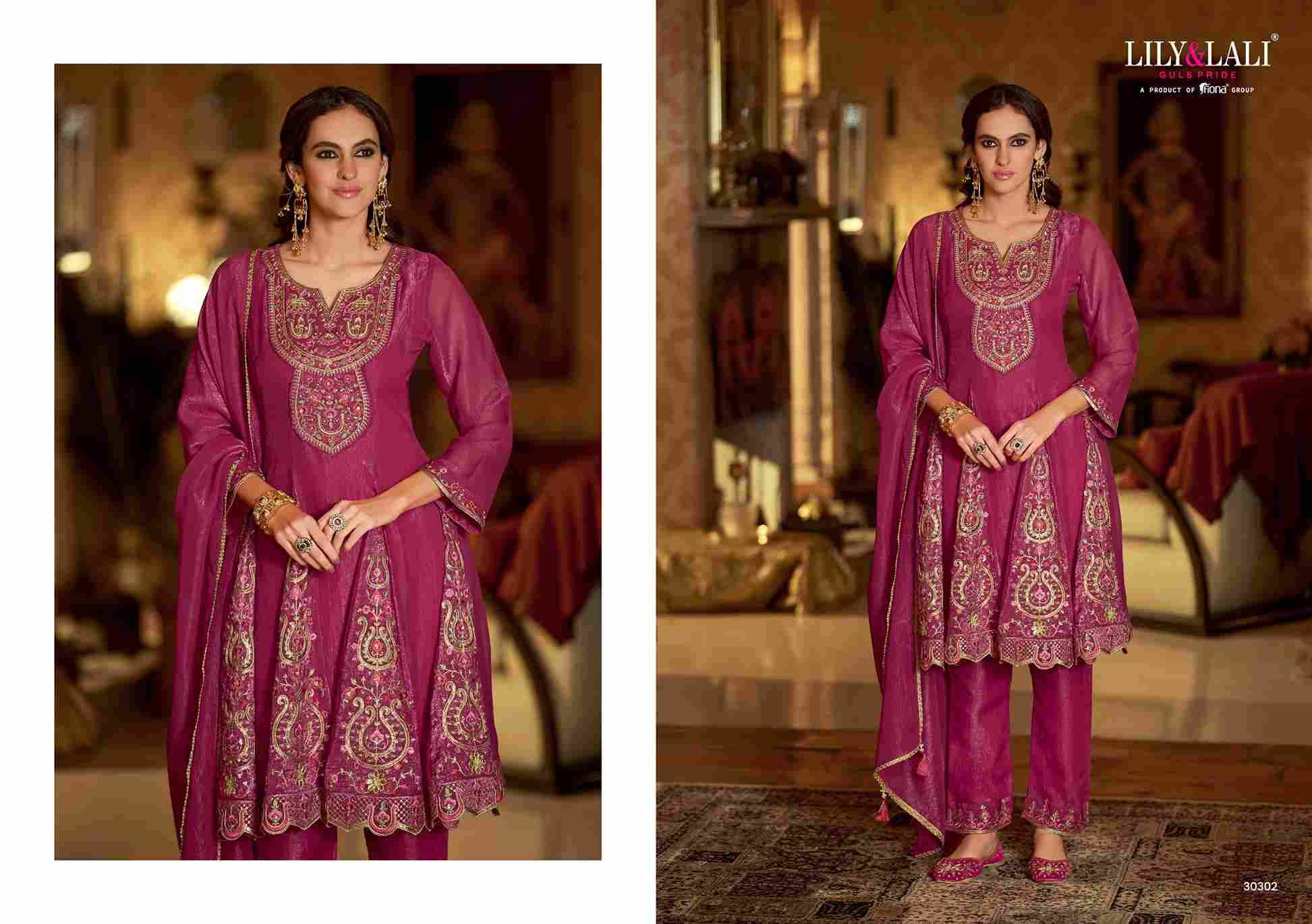 Gulnaar By Lily And Lali 30301 To 30304 Series Beautiful Festive Suits Colorful Stylish Fancy Casual Wear & Ethnic Wear Fancy Silk Embroidery Dresses At Wholesale Price