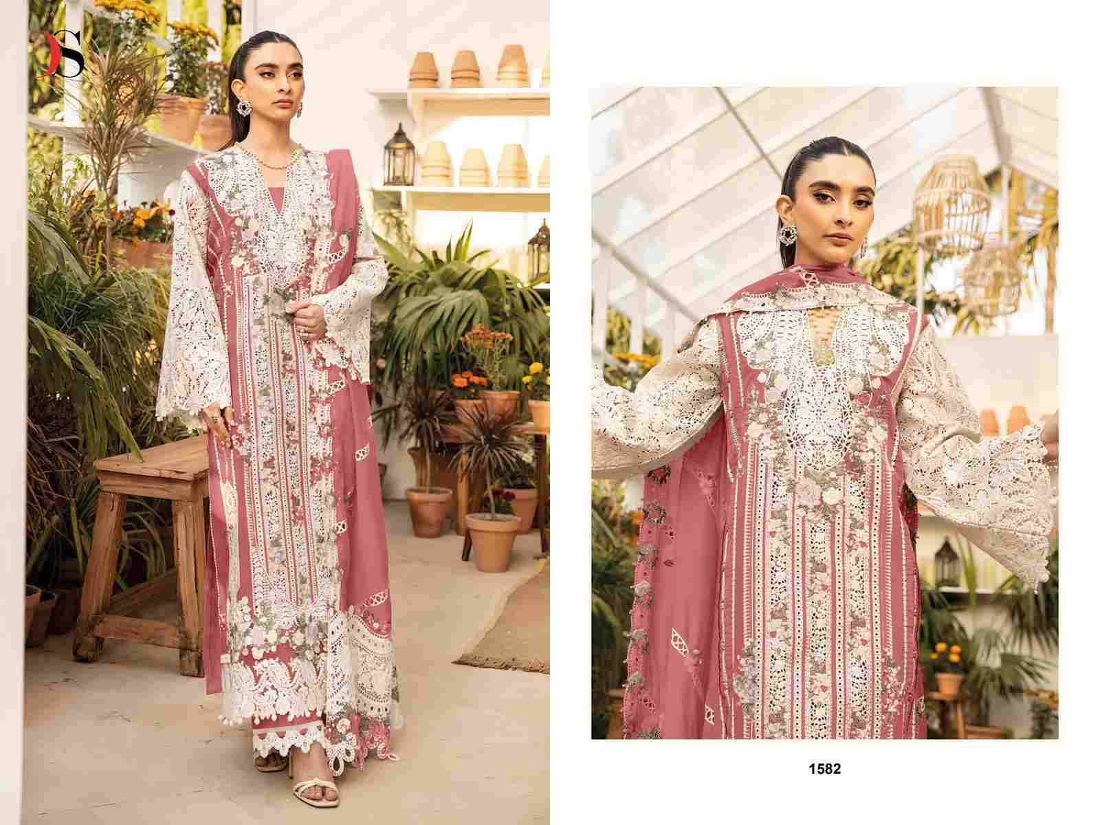 Elaf Block Buster By Deepsy Suits 1581 To 1587 Series Designer Pakistani Suits Beautiful Stylish Fancy Colorful Party Wear & Occasional Wear Pure Cotton Dresses At Wholesale Price