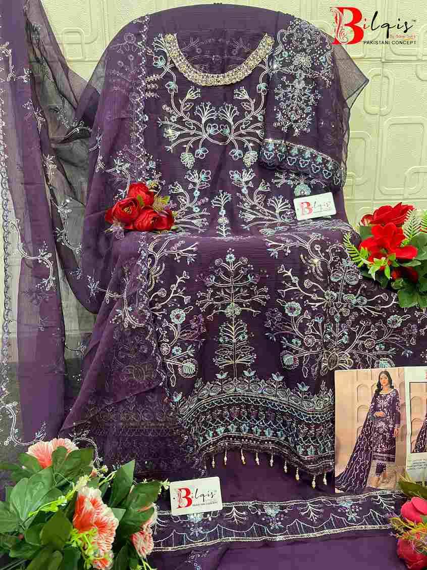 Bilqis 247 Colours By Bilqis 247-A To 247-D Series Beautiful Pakistani Suits Stylish Fancy Colorful Party Wear & Occasional Wear Chiffon Embroidery Dresses At Wholesale Price
