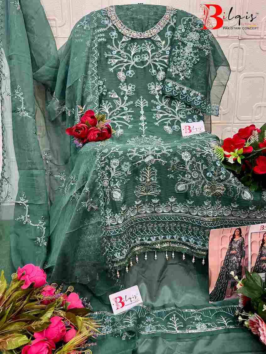 Bilqis 247 Colours By Bilqis 247-A To 247-D Series Beautiful Pakistani Suits Stylish Fancy Colorful Party Wear & Occasional Wear Chiffon Embroidery Dresses At Wholesale Price