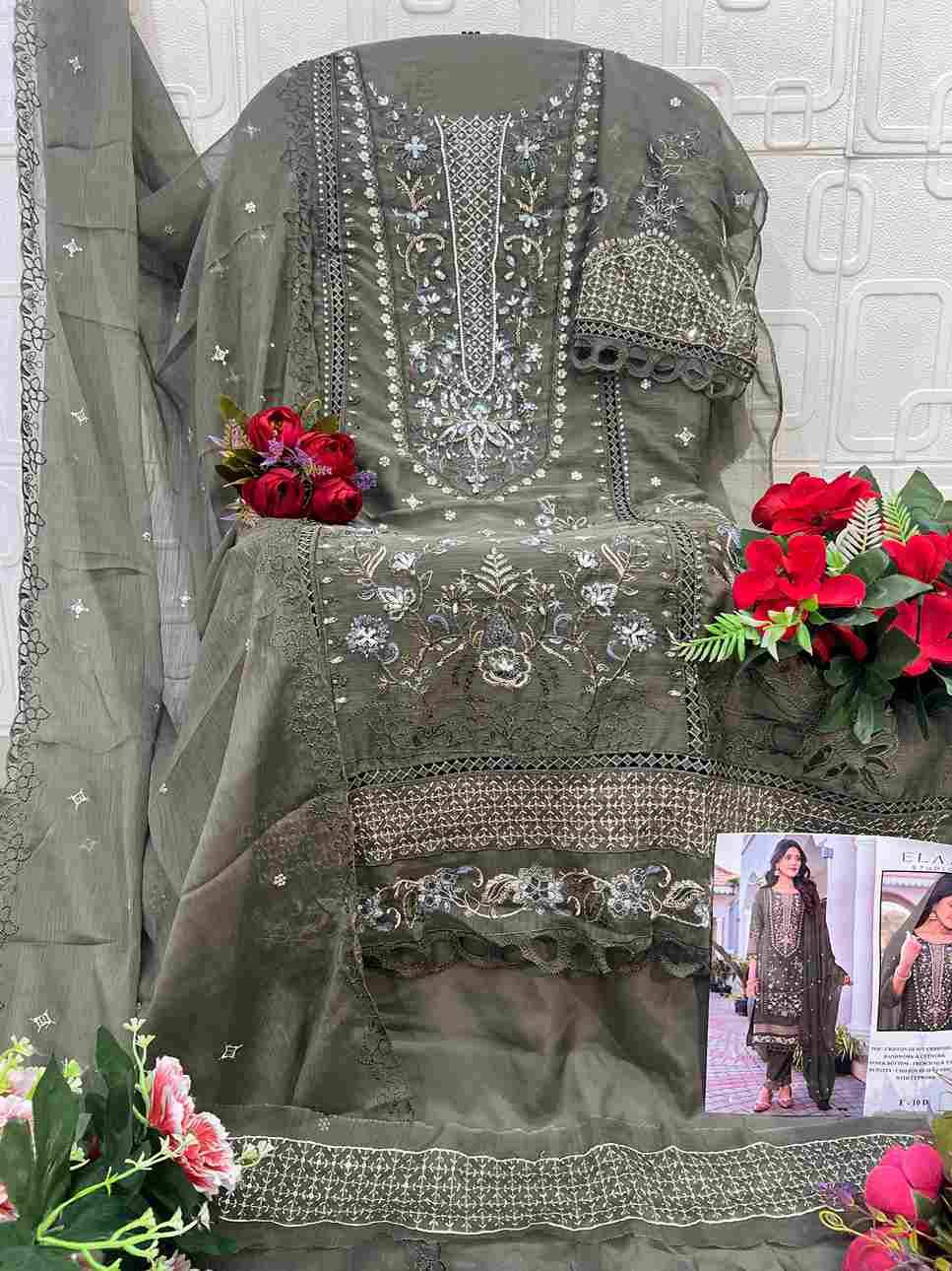 Elan 10 Colours By Elan Studio 10-A To 10-D Series Designer Pakistani Suits Beautiful Stylish Fancy Colorful Party Wear & Occasional Wear Chiffon With Embroidery Dresses At Wholesale Price