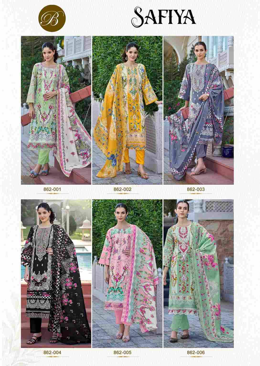 Safiya By Belliza 862-001 To 862-006 Series Beautiful Stylish Festive Suits Fancy Colorful Casual Wear & Ethnic Wear & Ready To Wear Pure Cotton Digital Print Dresses At Wholesale Price